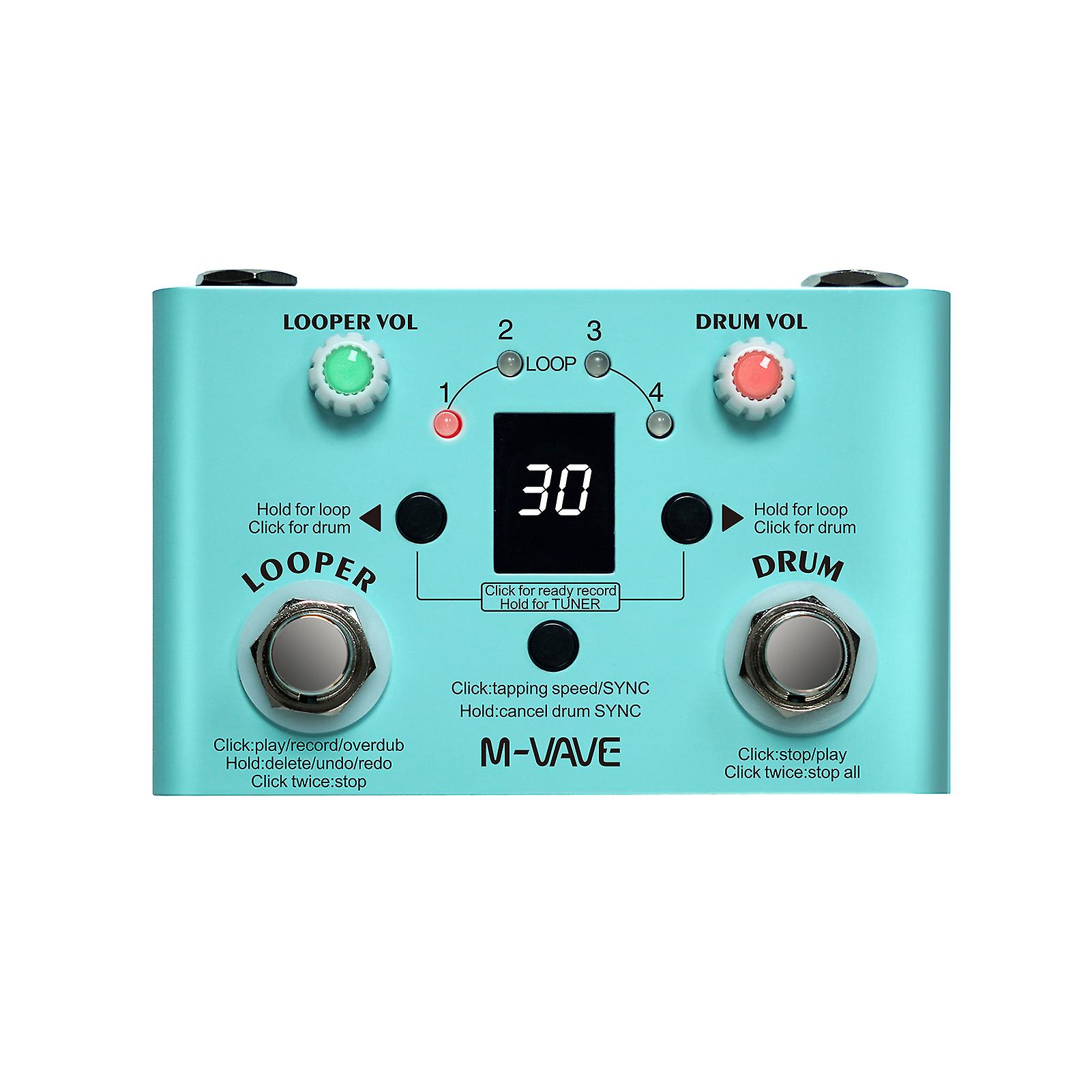M-vave Lost Tempo Effect Pedal Drum & Looper Effector