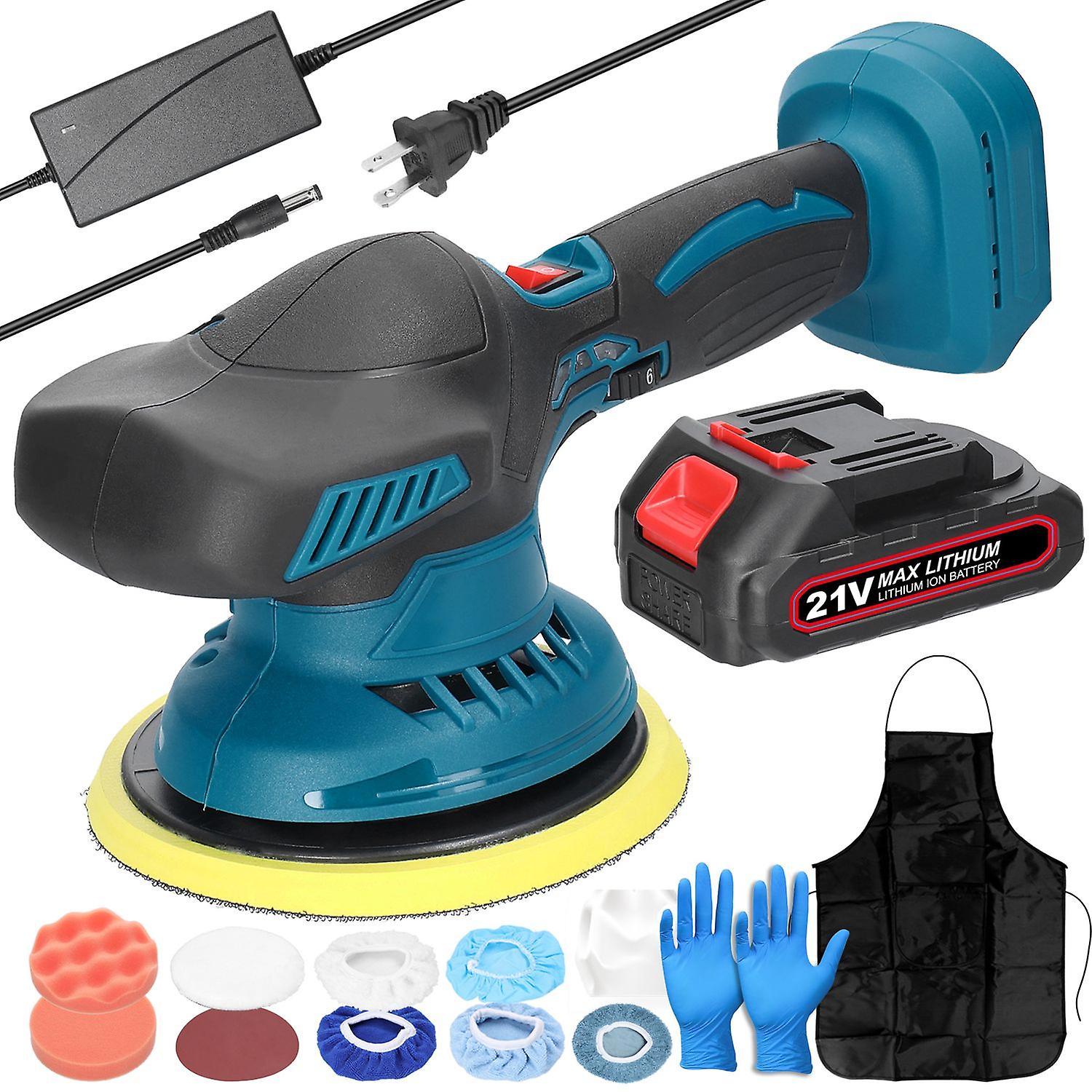 Cordless Car Polisher 6 Gears of Speeds Adjustable Electric Auto Polishing Machine Multifunctional