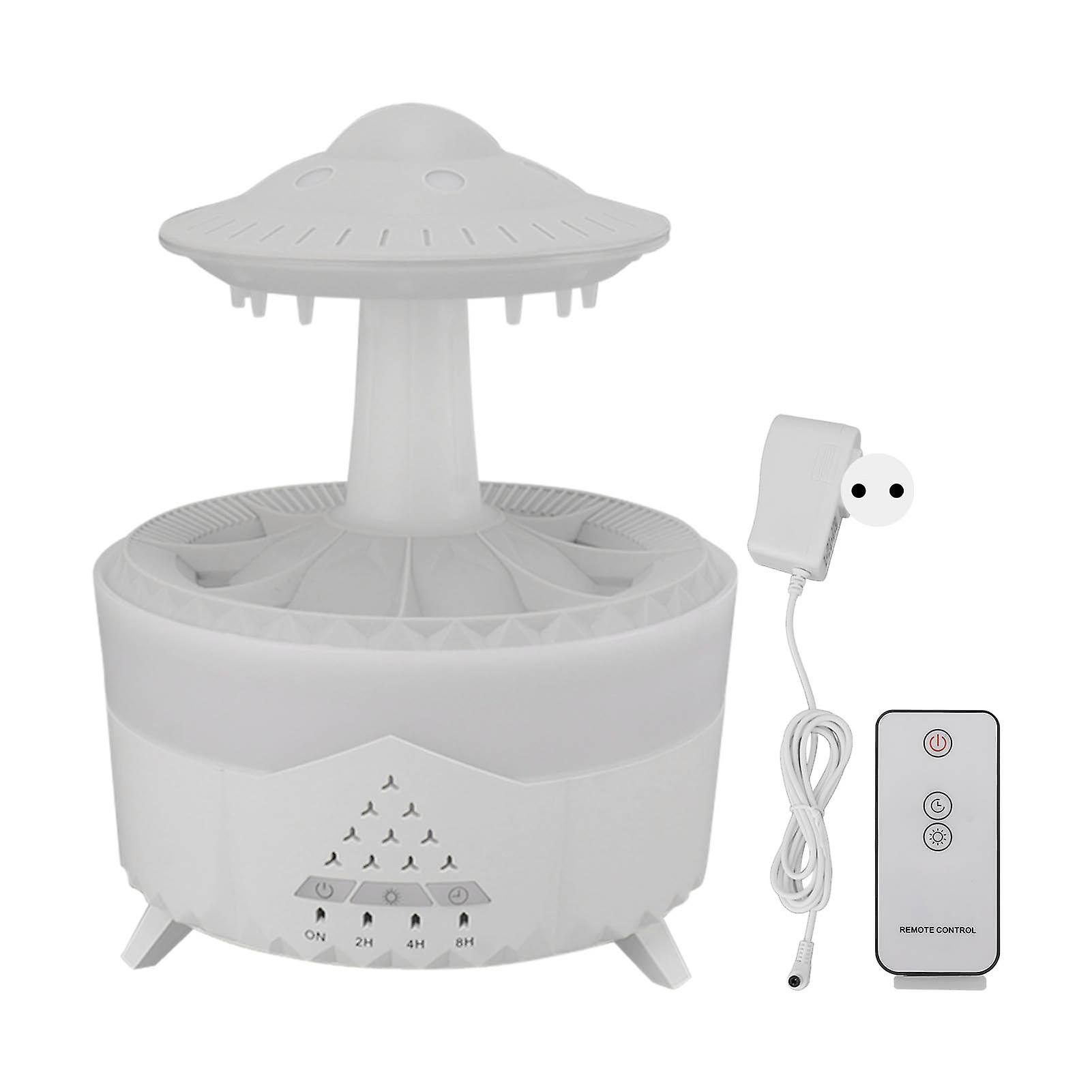 Ufo Raindrop Humidifier With Colorful Lights Remote Control Timing Humidifier Aroma Humidifier 100240v Eu Plug