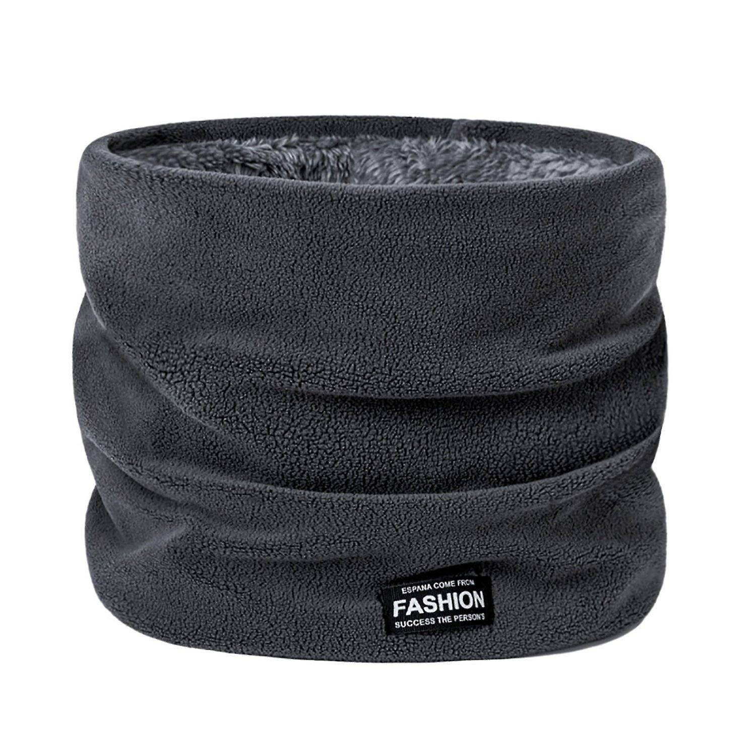 Winter Scarf High Elasticity Solid Color Soft Thick Plush Warm Unisex Windproof Cold Resistant