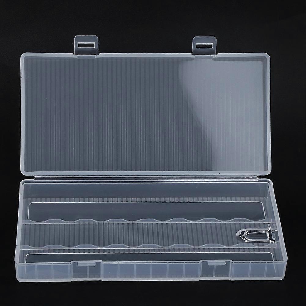Portable Transparent Polypropylene Storage Box with Hook for 18650 Battery
