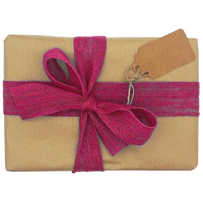 Brown Gift Wrap, Brown Jute Ribbon & Kraft Tag