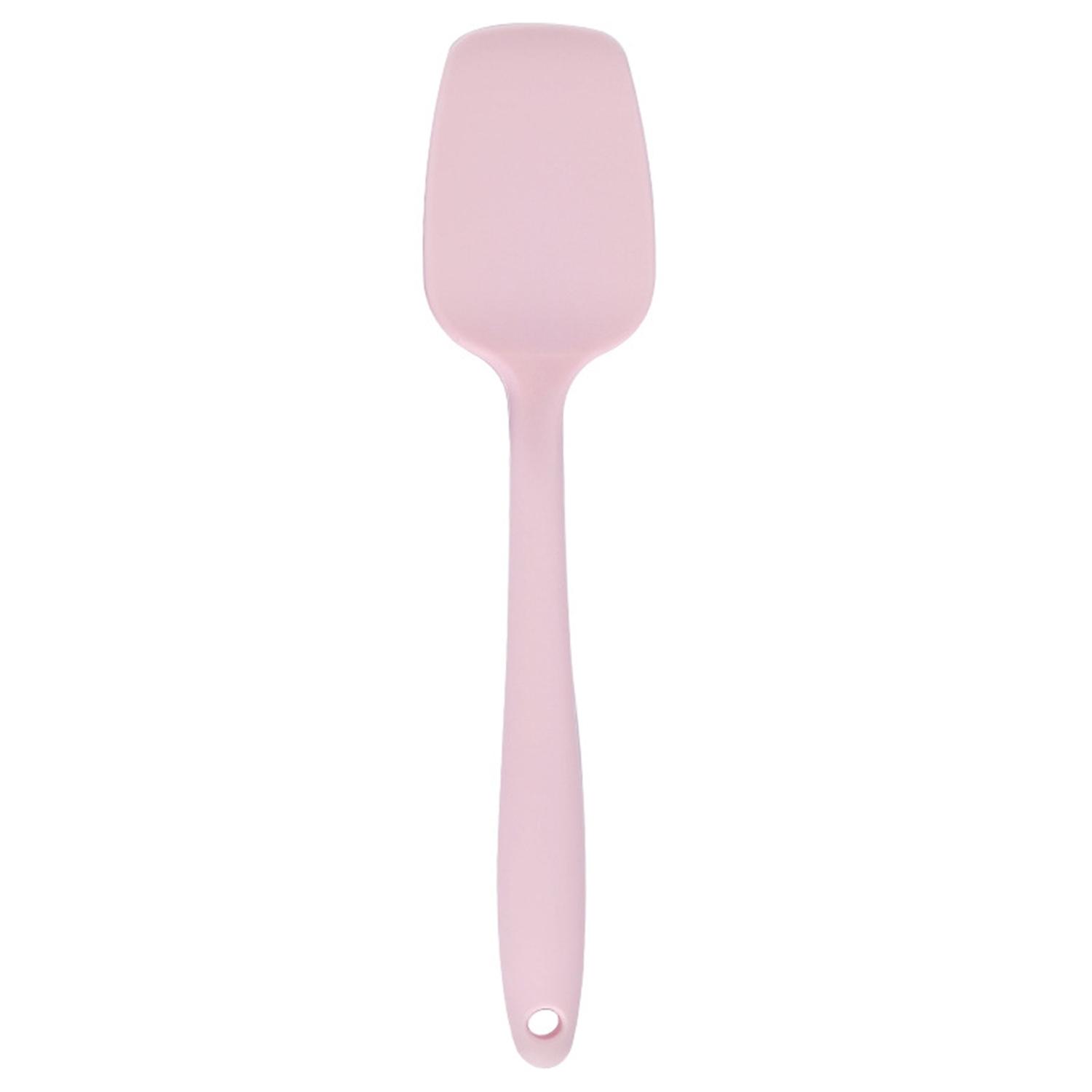 Non-Stick Silicone Spatula with Hanging Hole Non-Slip Handle Heat Resistant Flexible Scraper Baking