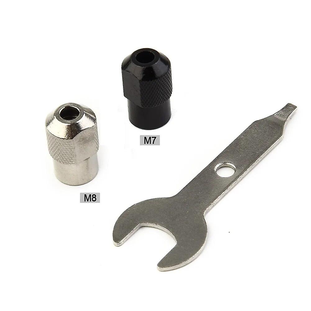 3pcs/set M7/M8x0.75 Electric Handle with Key Keyless Rotary Tool Accessories Metric Zinc Alloy Thread Power Tools~2275