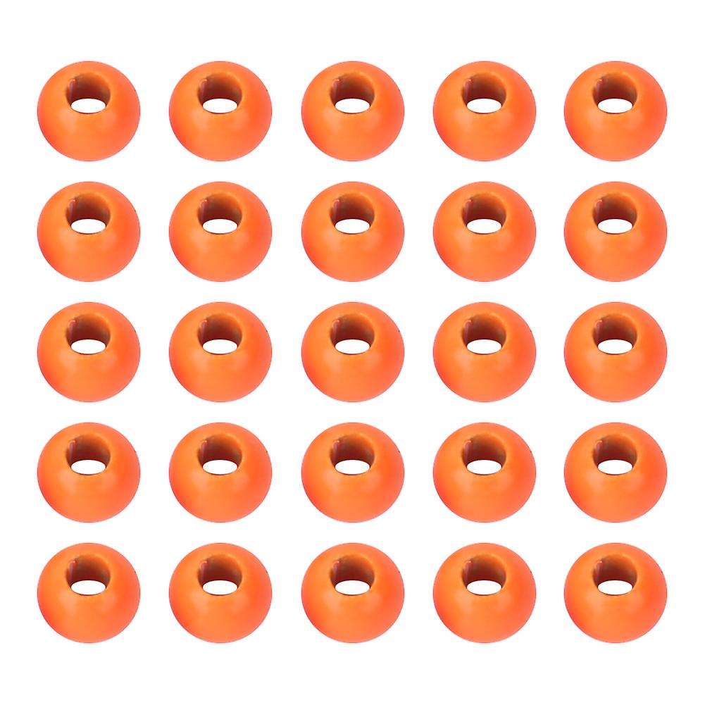 25stk flue binder wolfram legering perler runde nymfe hoved bold fiskegrej orange (3,3 mm)