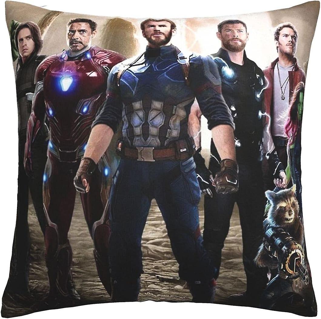 アベンジャーズクッションカバー装飾スロー枕カバーソファ車の枕カバー屋外ホームベッドの装飾45 x 45cm、1個セット-pl4207