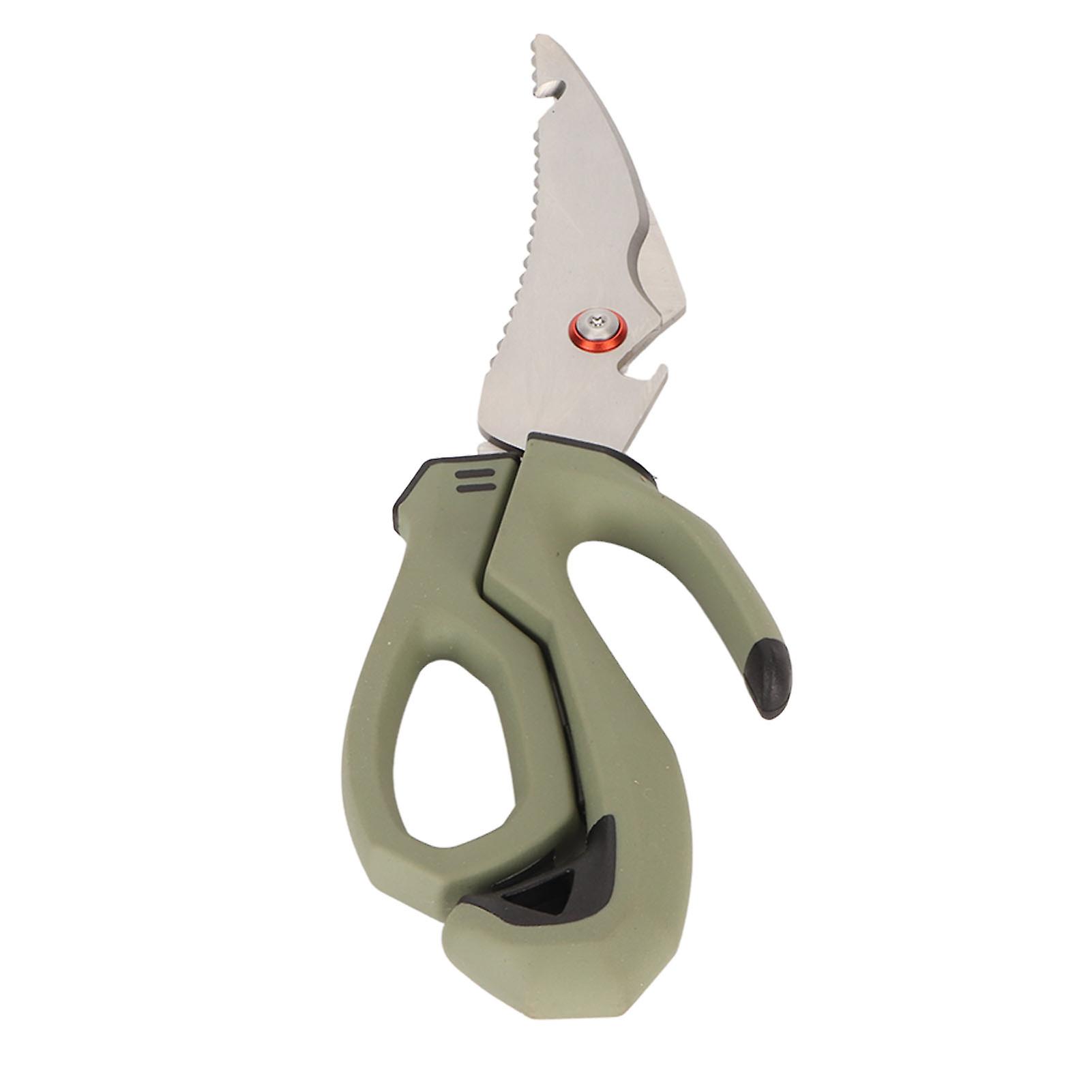 Stainless Steel Kitchen Scissors Multipurpose Detachable Fish Scissors for Kitchen Outdoor Camping 