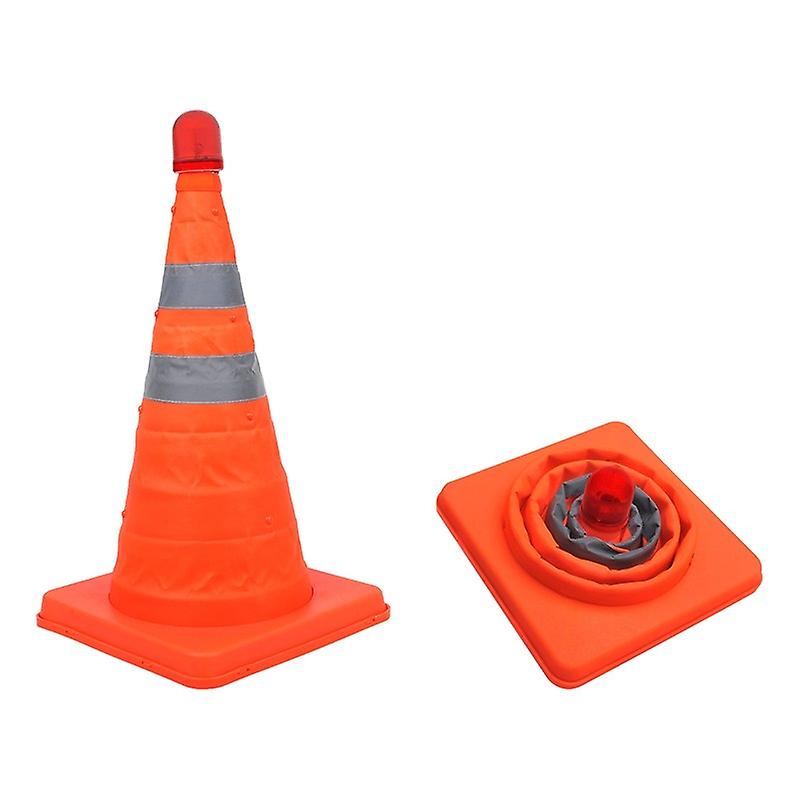 Safety cone adjustable with LED light