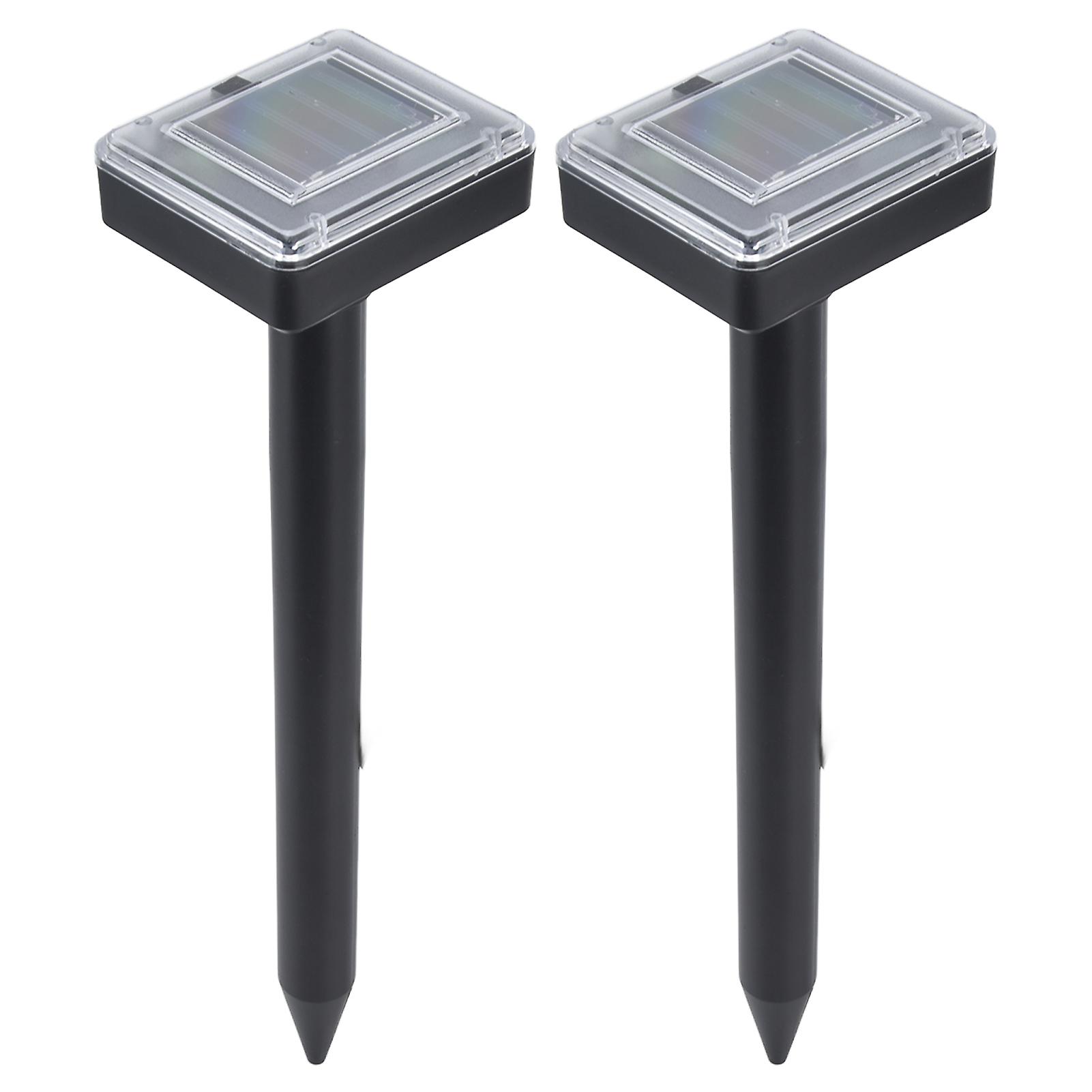2pcs Solar Ultrasonic Repellent Outdoor Rainproof Ultrasonic Mouse Repeller for Rodents Rat Mole Snake