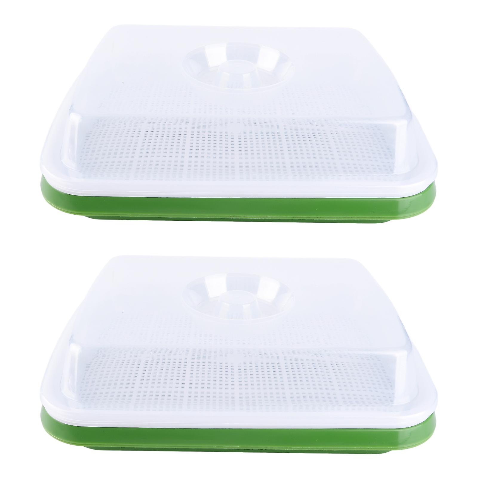 Sprouting Tray Transparent Lid Dense Small Holes Fine Workmanship Plastic Material Seed Sprouter