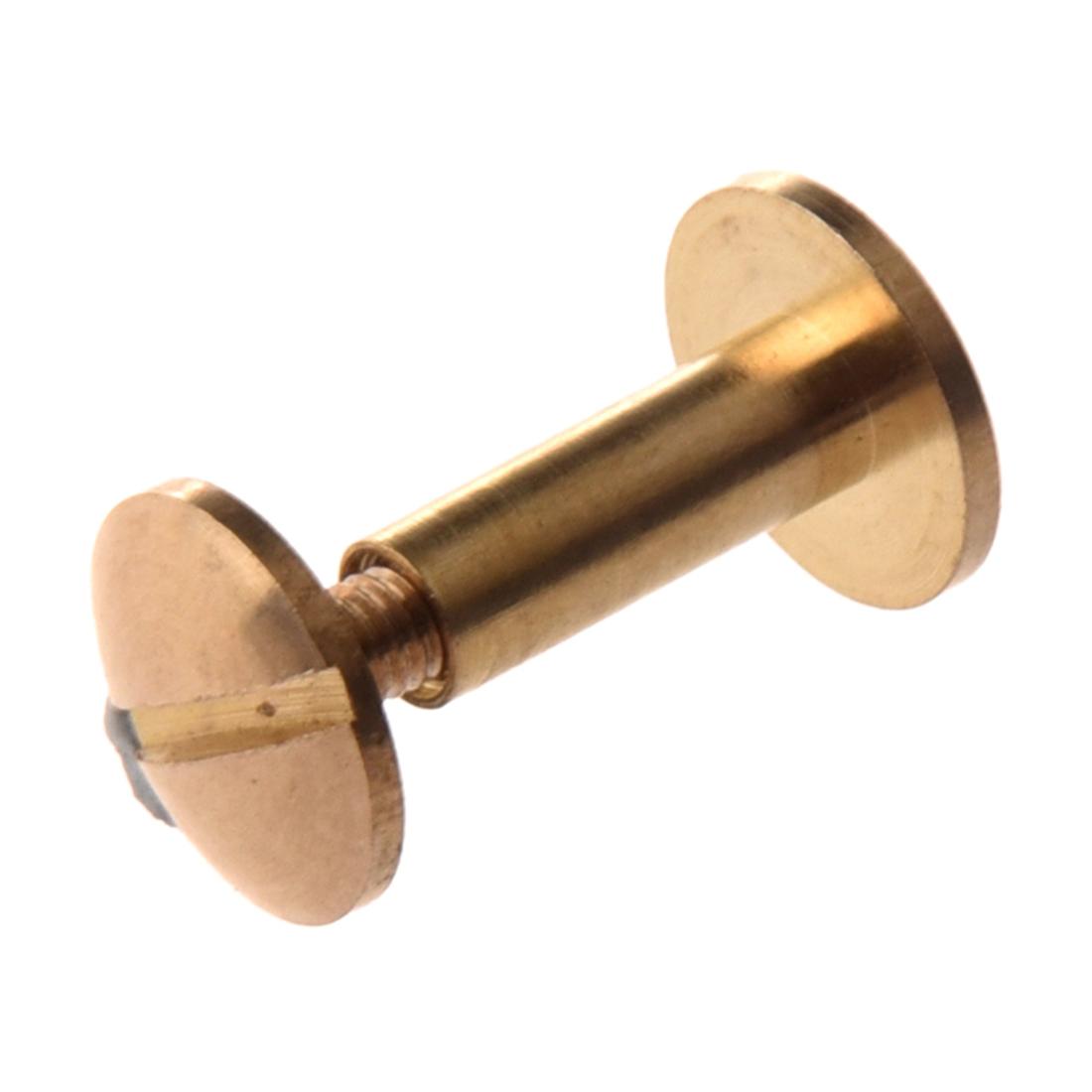 10x Arc Solid Brass Button Stud Screw Nail Screw back Leather Belt 12mm