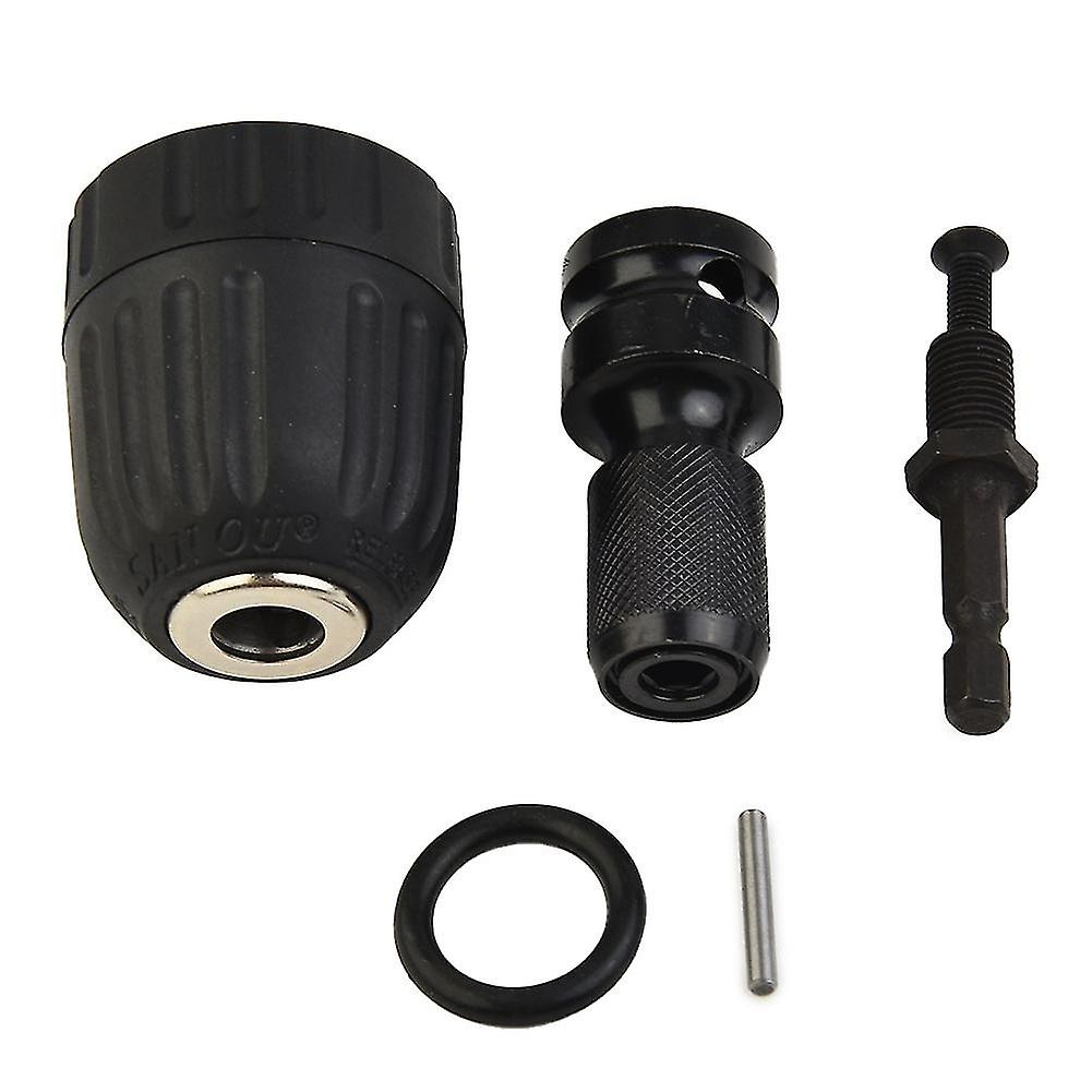 Keyless Drills Chuck Socket Adapter 3/8-24unf 0.8-10mm Clamp Range Converter Quick Release Impact 1/