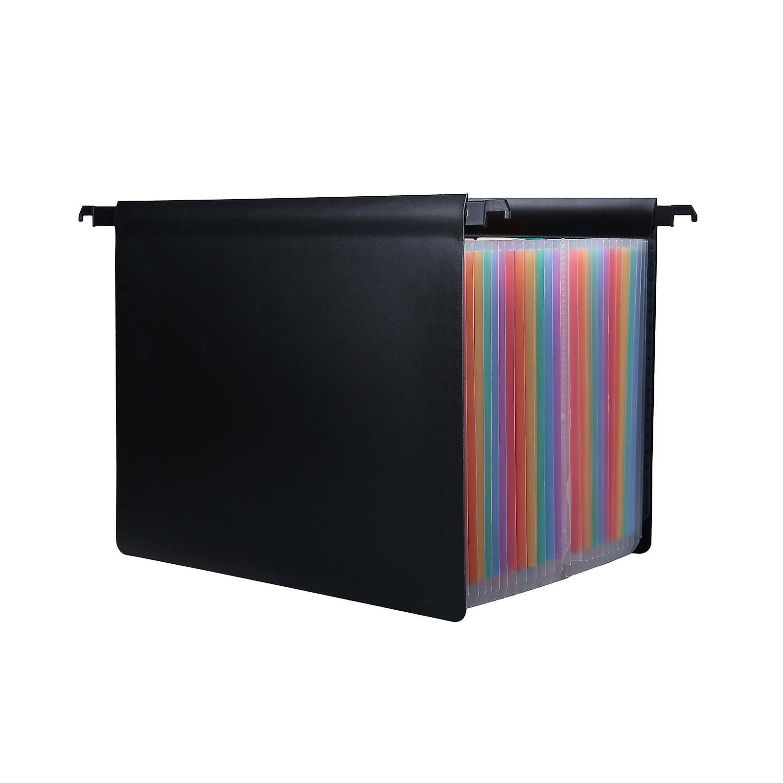 Expanding Hanging File Folder 25 Pocket Document Folder for Papers Envelopes Clear