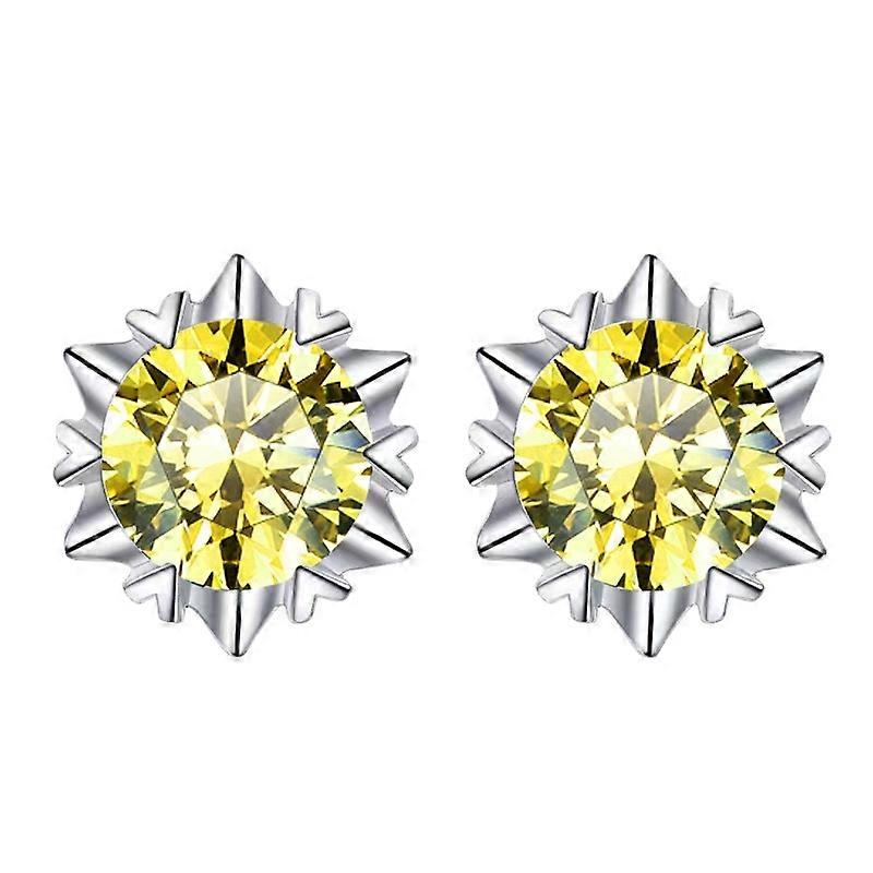 Earrings-Snowflake Sparkle-D Moissanite-GRA Classic