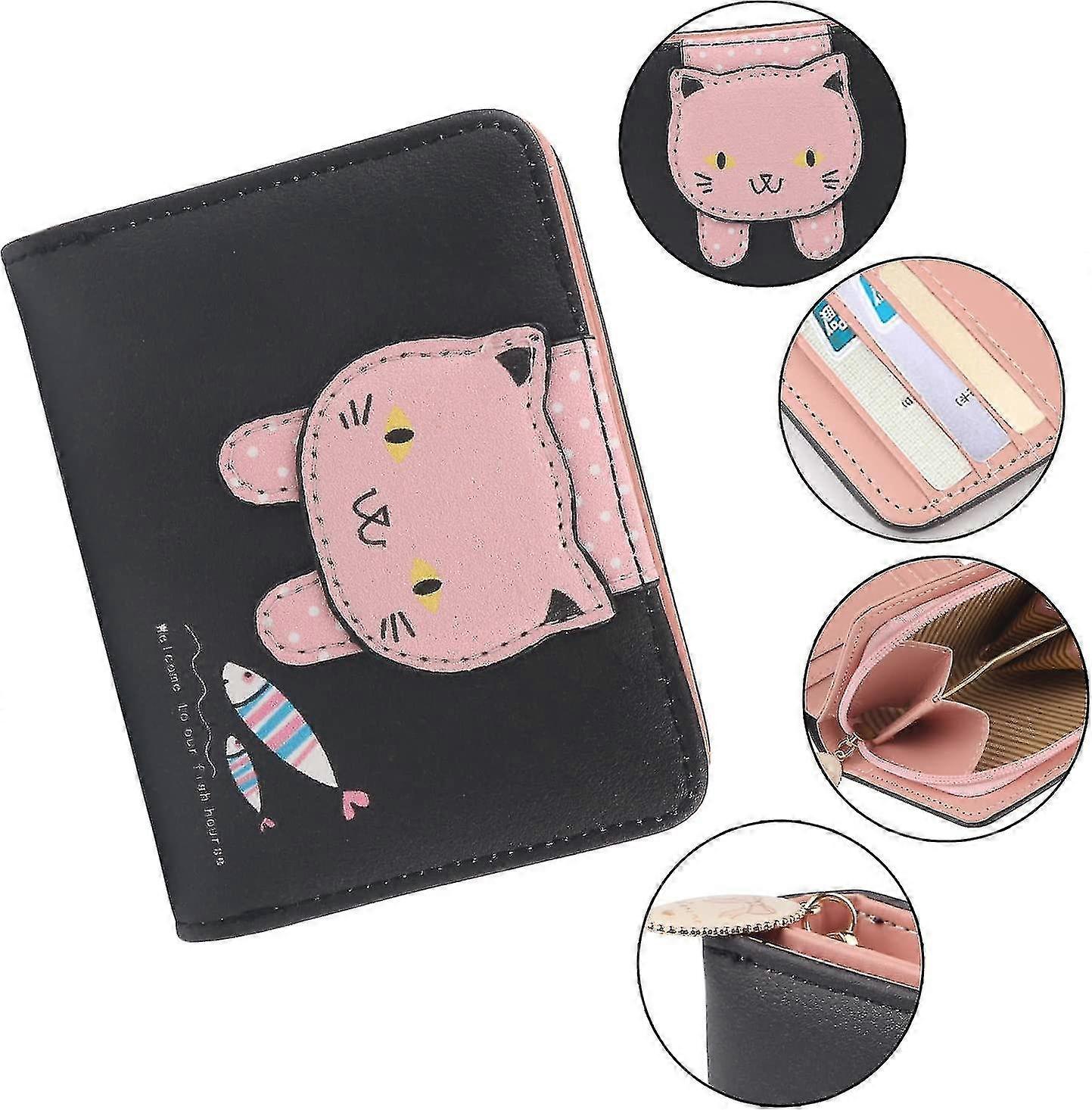 SSyang Portafoglio Ragazza, Portafoglio Bambina, Portafogli Piccolo, Ragazza Cerniera Portafogli, PU Carino Piccoli Wallet, per Ragazze (Rosa