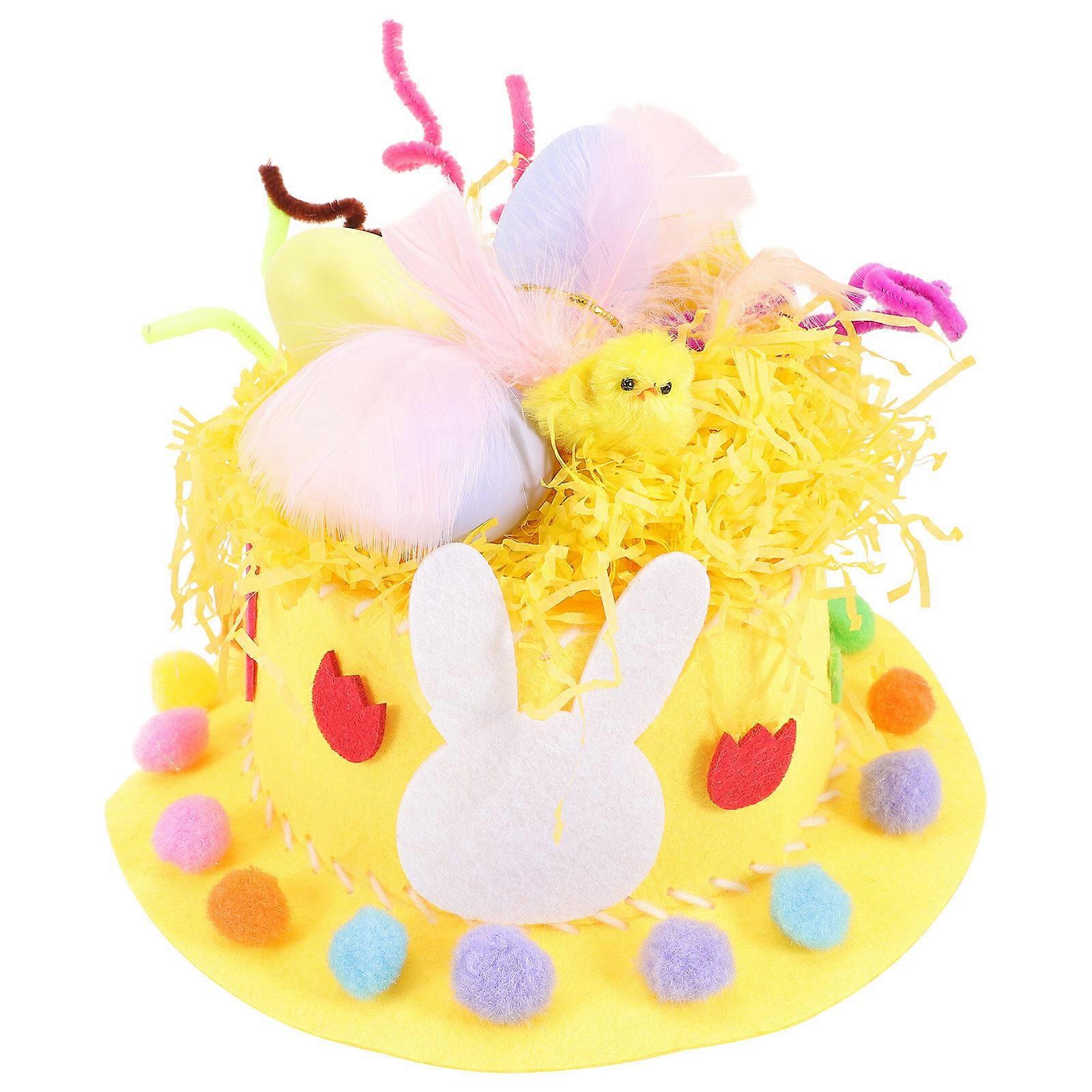 1 set de pălării DIY de Paște Materiale pentru petrecerea de Paște favorizează ornamentele DIY pentru pălăria de Paște