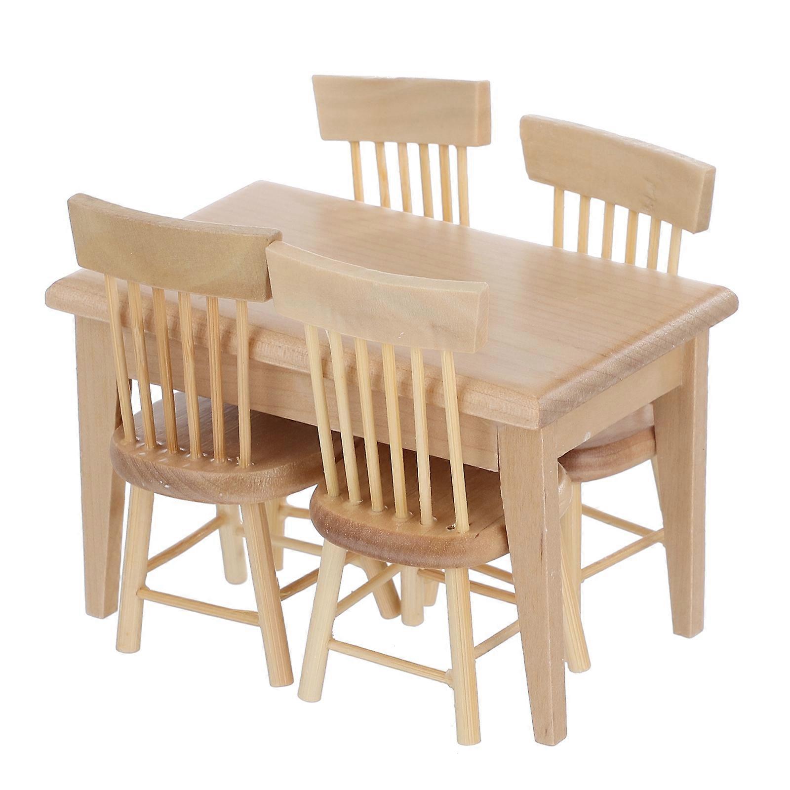 1 Conjunto mini dollhouse móveis conjunto miniatura mesa de mesa acessórios modelo