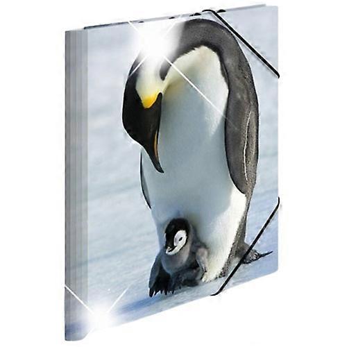 PENGUINS Herma Premium Quality Stylish Elasticated Glossy PP Folder A3 Animals
