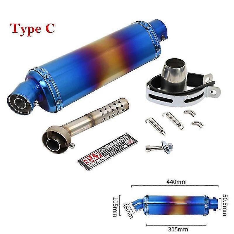 unique pipe51MM Universal Yoshimura Motorcycle Escape Muffler DB Killer Pipe for Moto Scooter Quad GP 100cc-1000cc