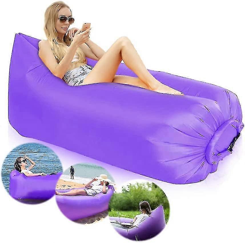 Inflatable Sofa, Waterproof Inflatable Lounger, Foldable & Wear-resistant, Inflatable Couch For Outd