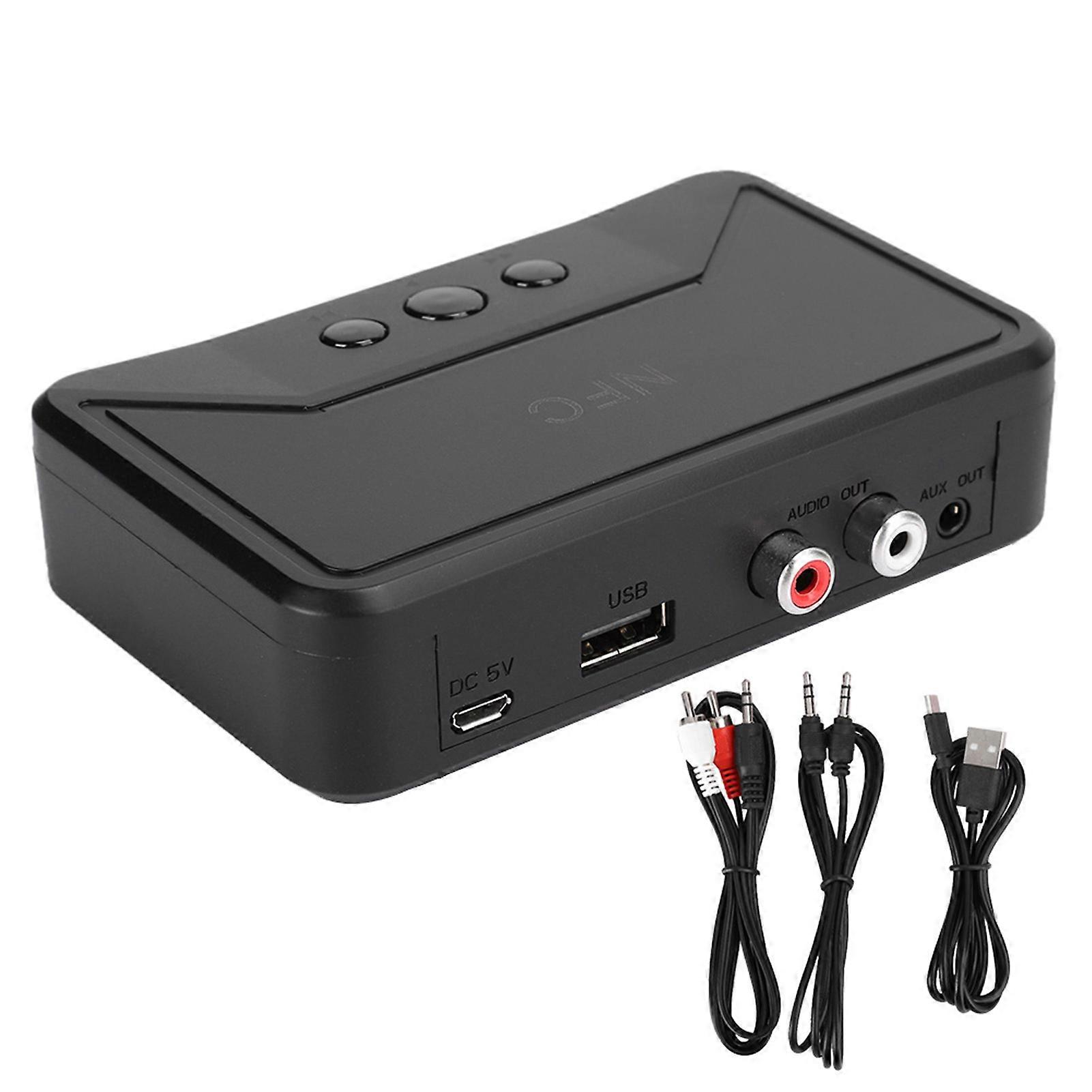 Desktop Bluetooth 5.0 Receiver  Nfc Wireless Usb Audio For Speaker Plug And Playblack