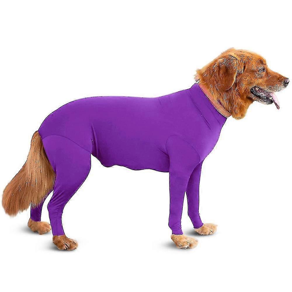 الرياضة الكلب Onesie - سفك شعر الكلب للمنزل ، السيارة ، السفر ، قميص تهدئة القلق ، حماية الأشعة فوق البنفسجية والقراد