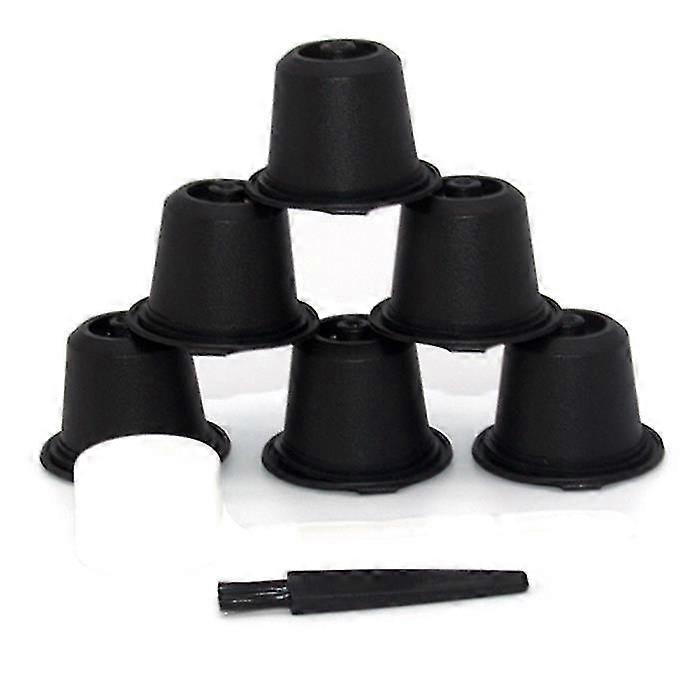 6pcs Compatible avec Nespresso Rechargeable Réutilisable Capsule De Café Filtre Tasse Café-Espresso Machine