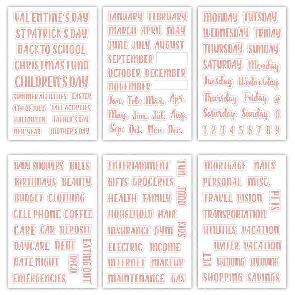 117pcs Multi-function Budget Stickers Classifying Cash Envelope Labels Portable Label Stickers