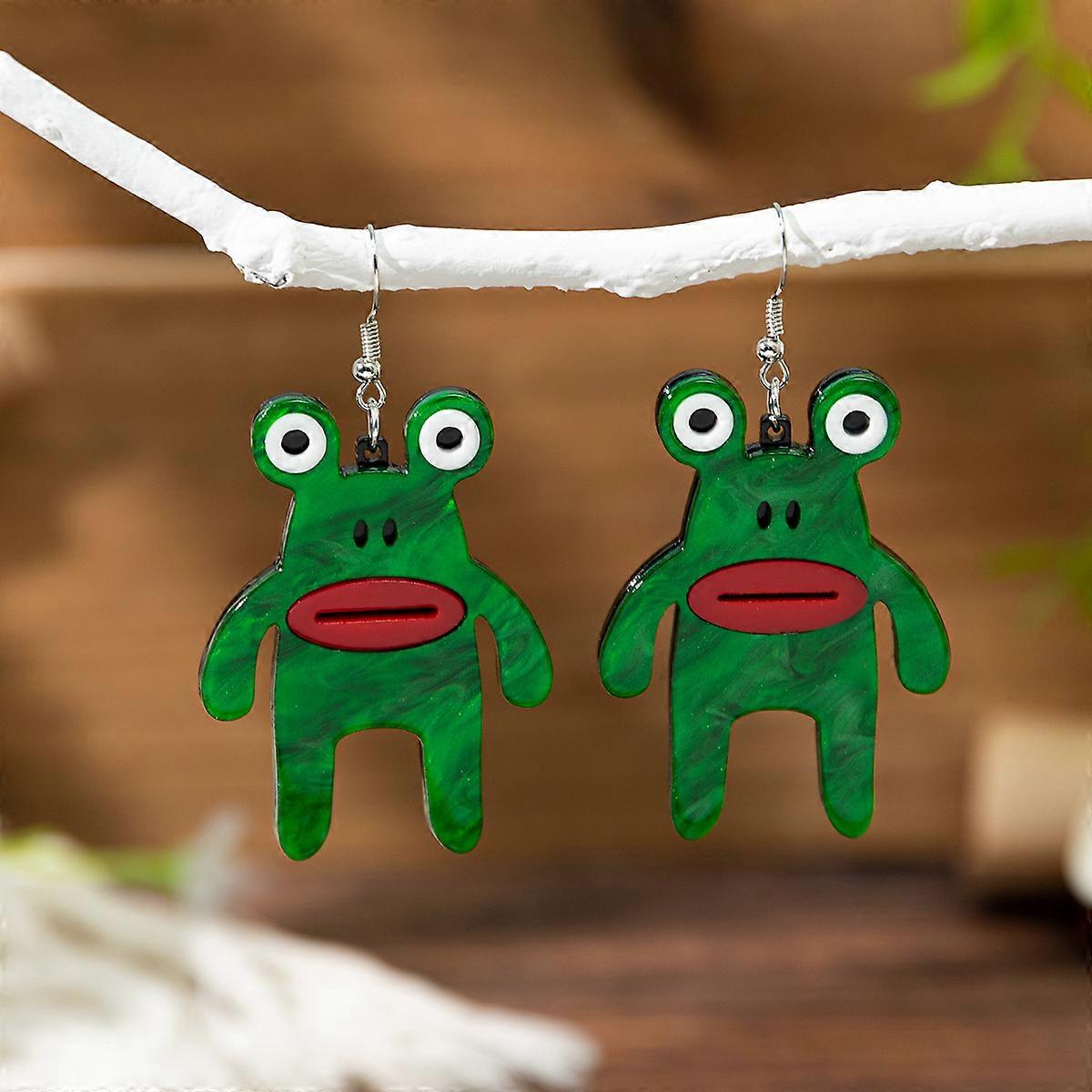 Acrylic Animal Earrings Frog