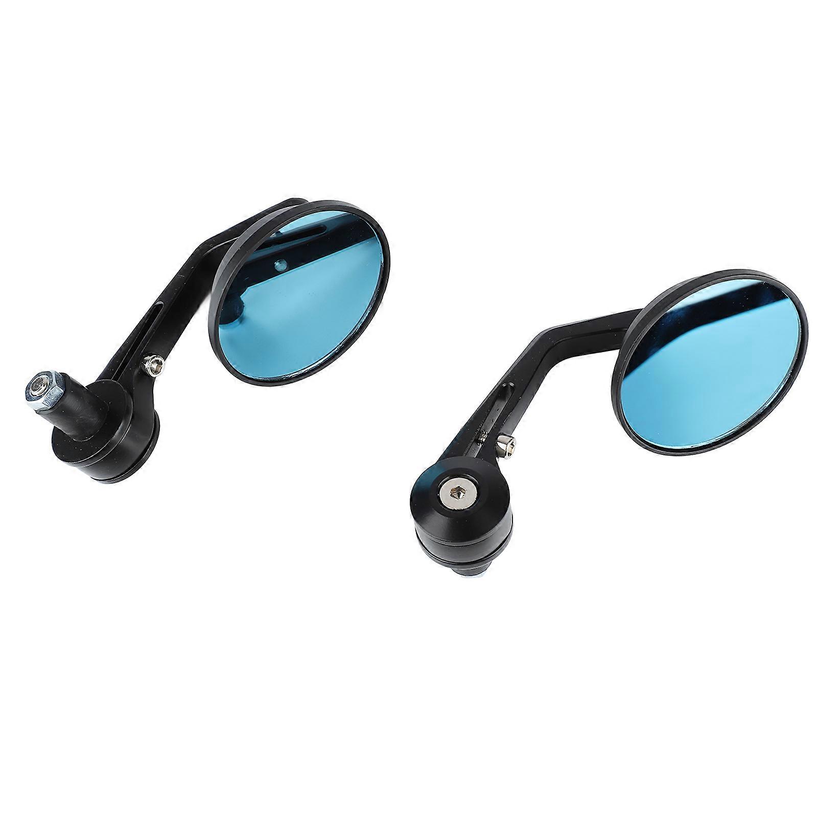 Pair of Motorcycle Rearview Mirror Wide View Aluminum Alloy Universal Handlebar Mirror for Motorbike