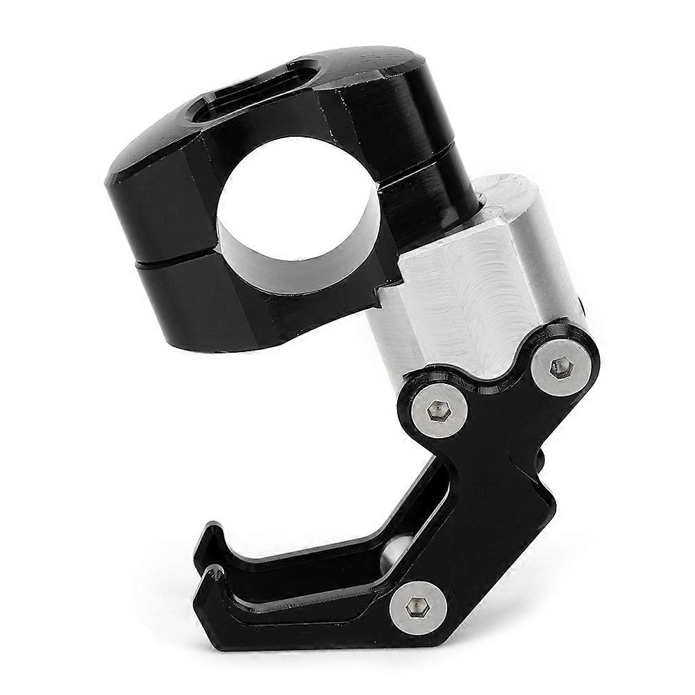 Universal Motorrad Helmhaken 22mm 0.9in Lenker Aluminiumlegierung Gepäcktasche KleiderbügelSchwarz