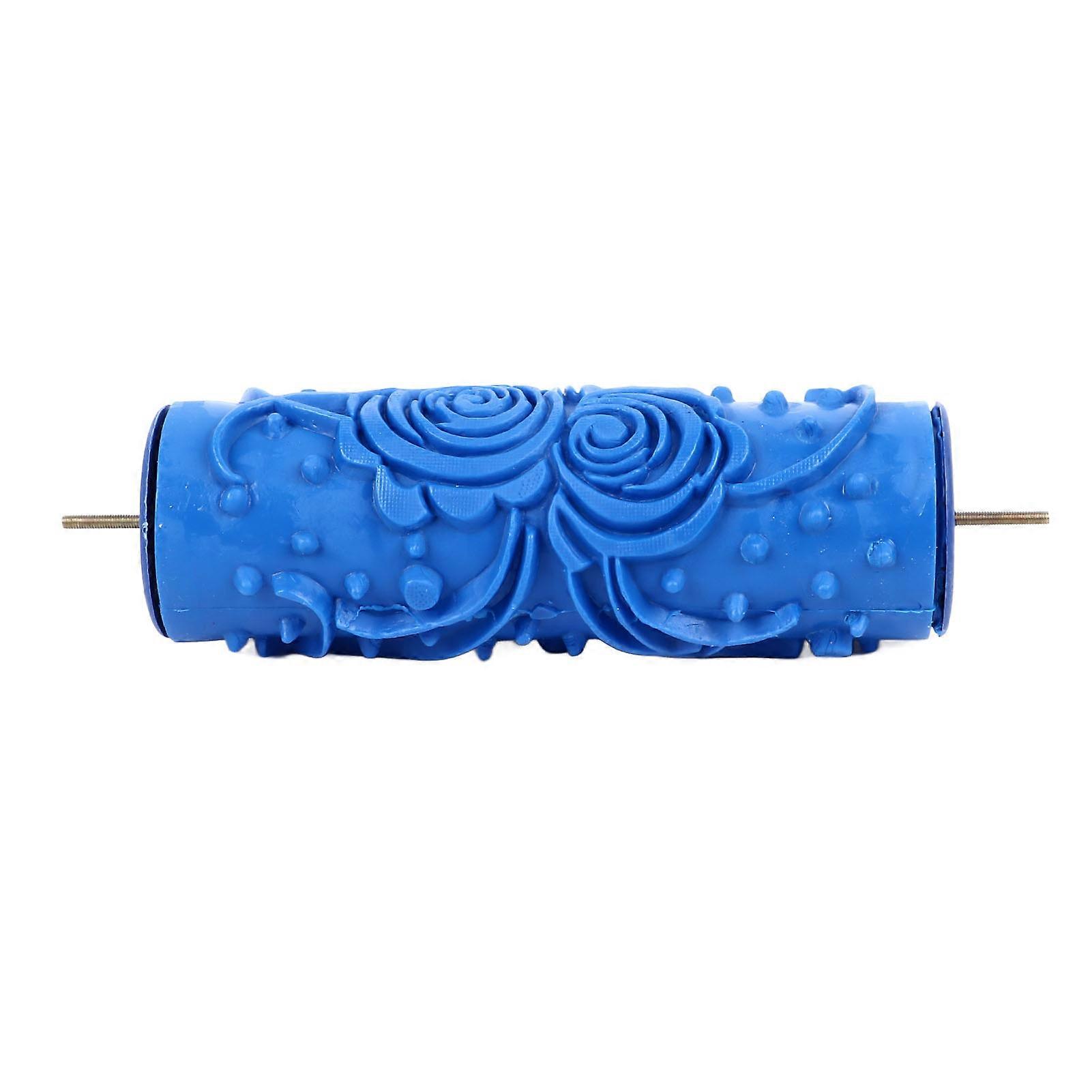 5in Rubber Pattern Paint Roller Beautiful Patterns Reusable Decorative Art Texture Roller Wall Patterned Rollers Stencil ZZ0077 Flower YEMAA