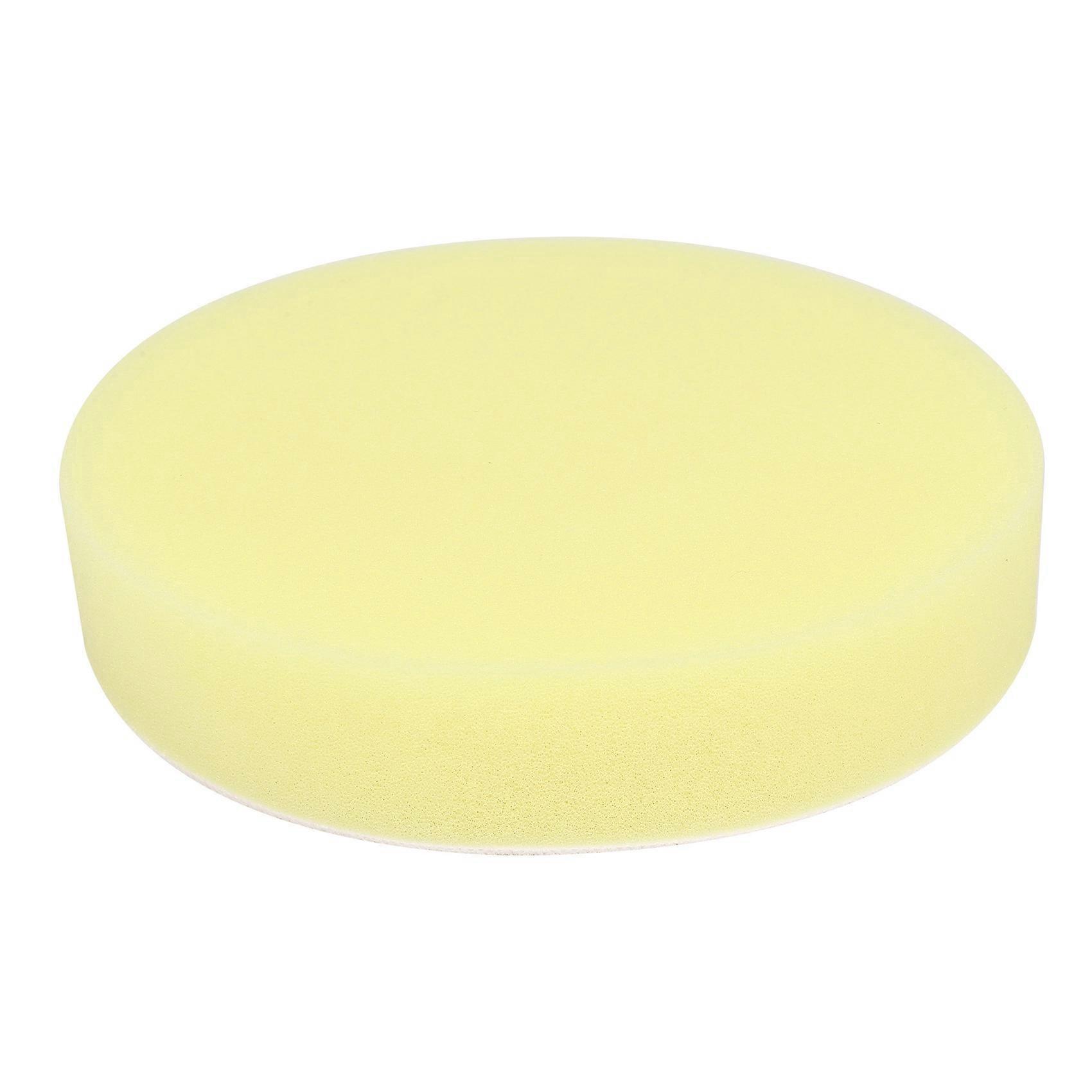 6 inch 150mm Soft Flat Sponge Buffer Polishing Pad Kit For Auto Car Polisher Color:Yellow