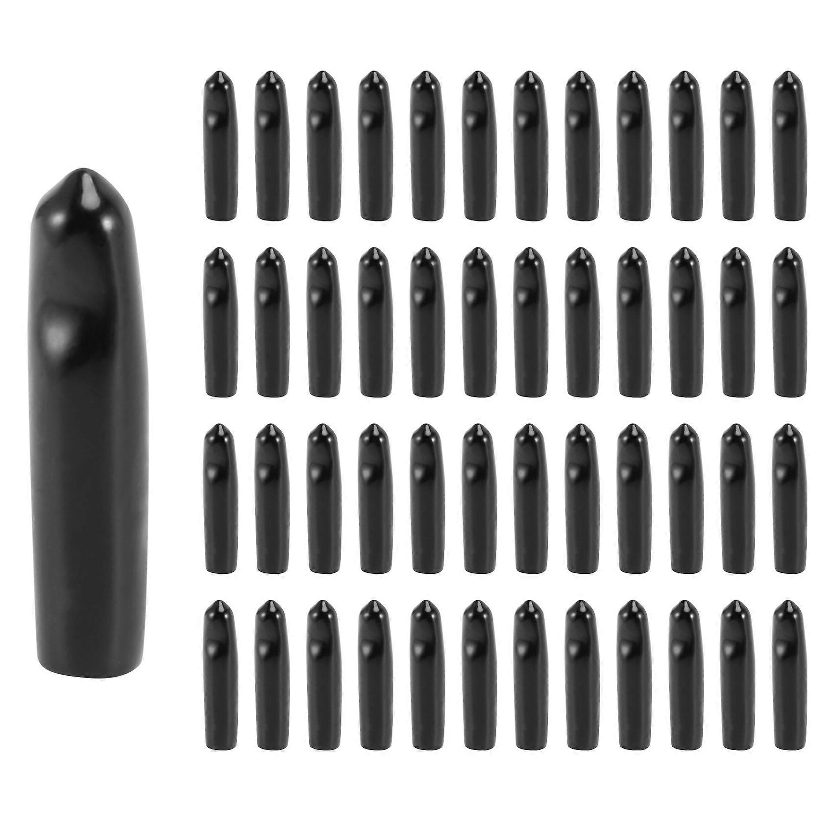 Svart gummilock för hällkopp, lock till spritkopp, dammskydd för dispenserpip (48)