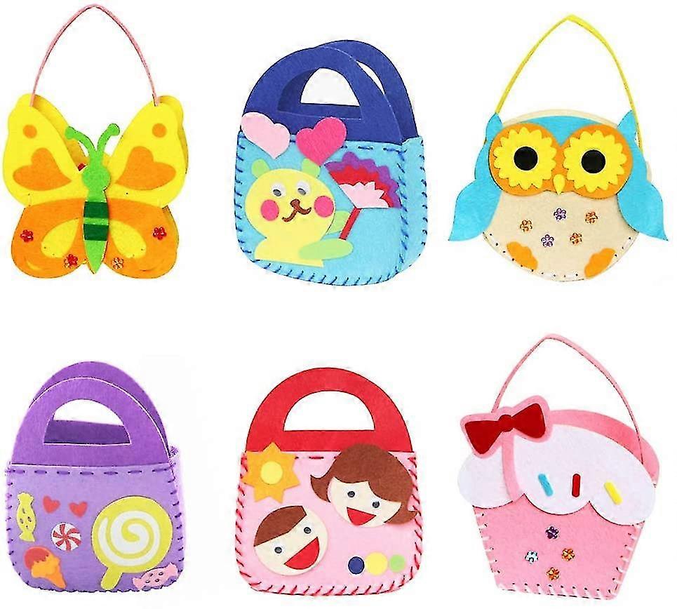 Kit da cucito per bambini, borsa non tessuta fai-da-te carina
