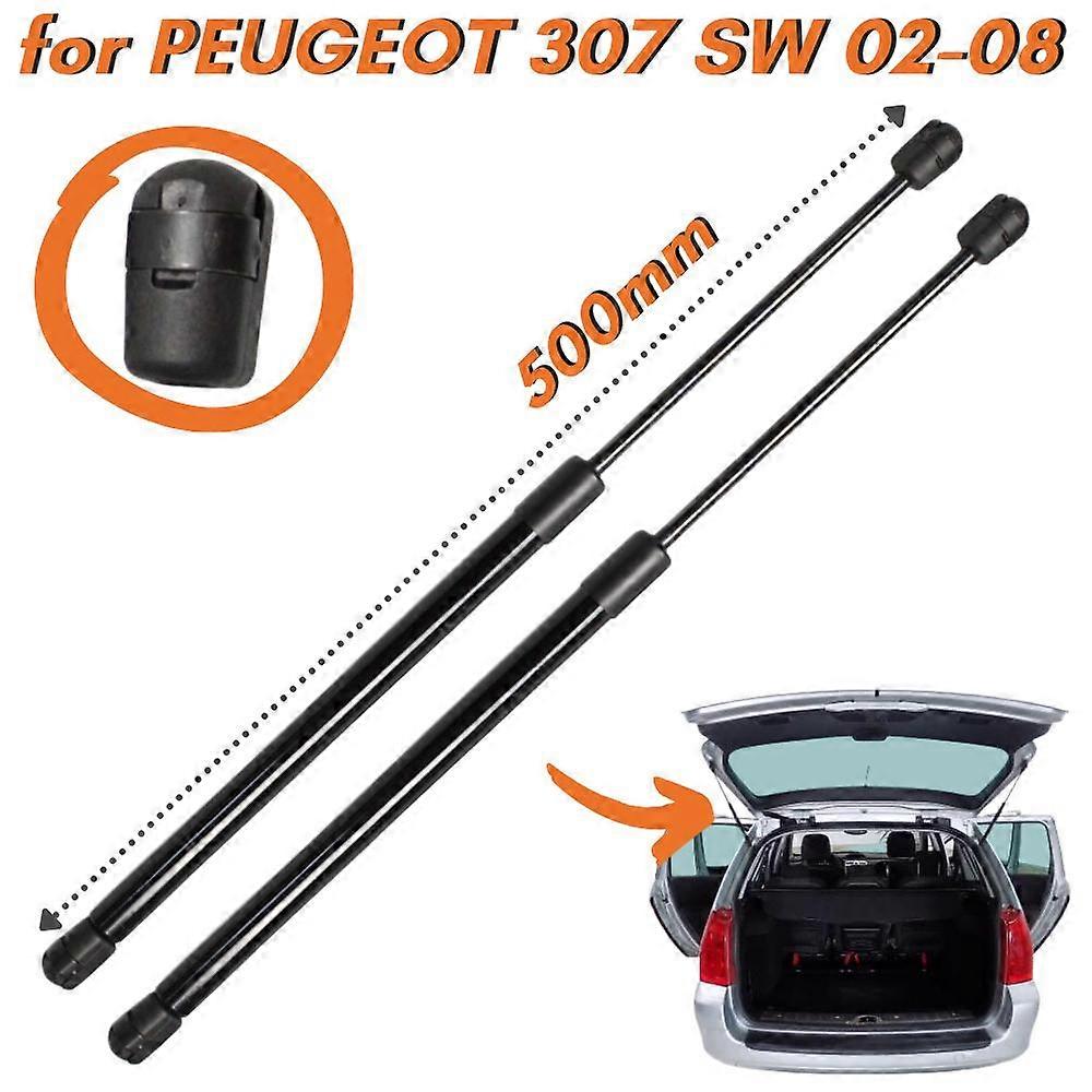 For Peugeot 307 SW 2002-2008 500MM 20 Inch Rear TailGate Gas Struts Boot Holders Lifter Support