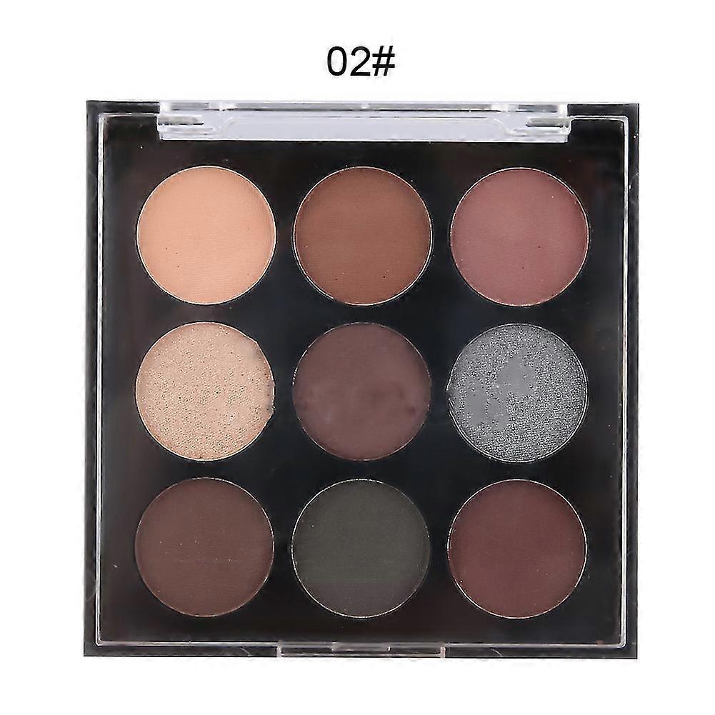 9 Colors Waterproof Matte Glitter Eye Shadow Makeup Cosmetics Tooltype B - Teayason