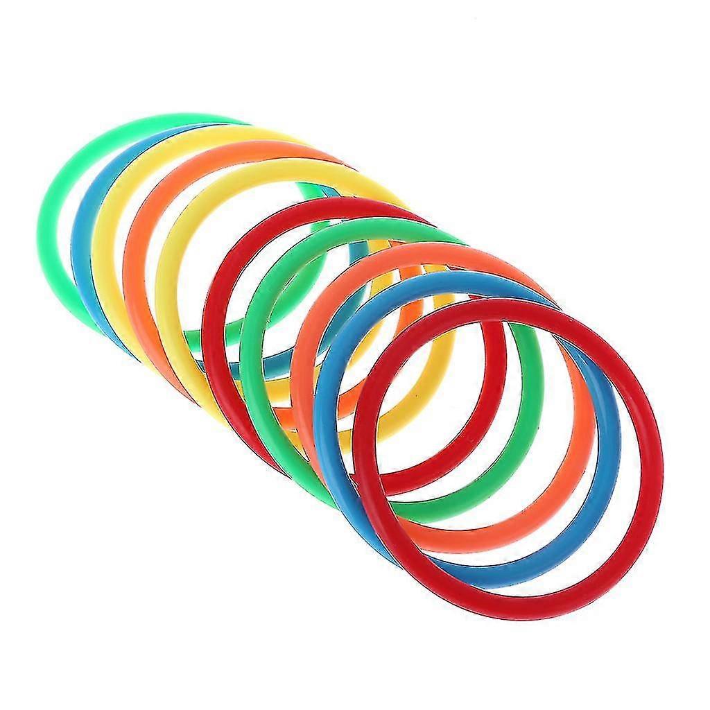 10 Pcs Plastic Toss Rings Target Throw Carnival Backyard Park Games Kids Intelli