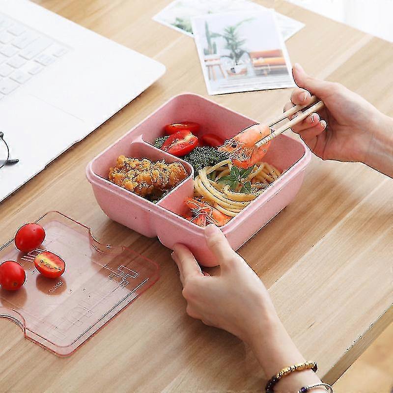 Bento Box With Partition Portable Microwaveable Lunch Box For Students And Office Workers