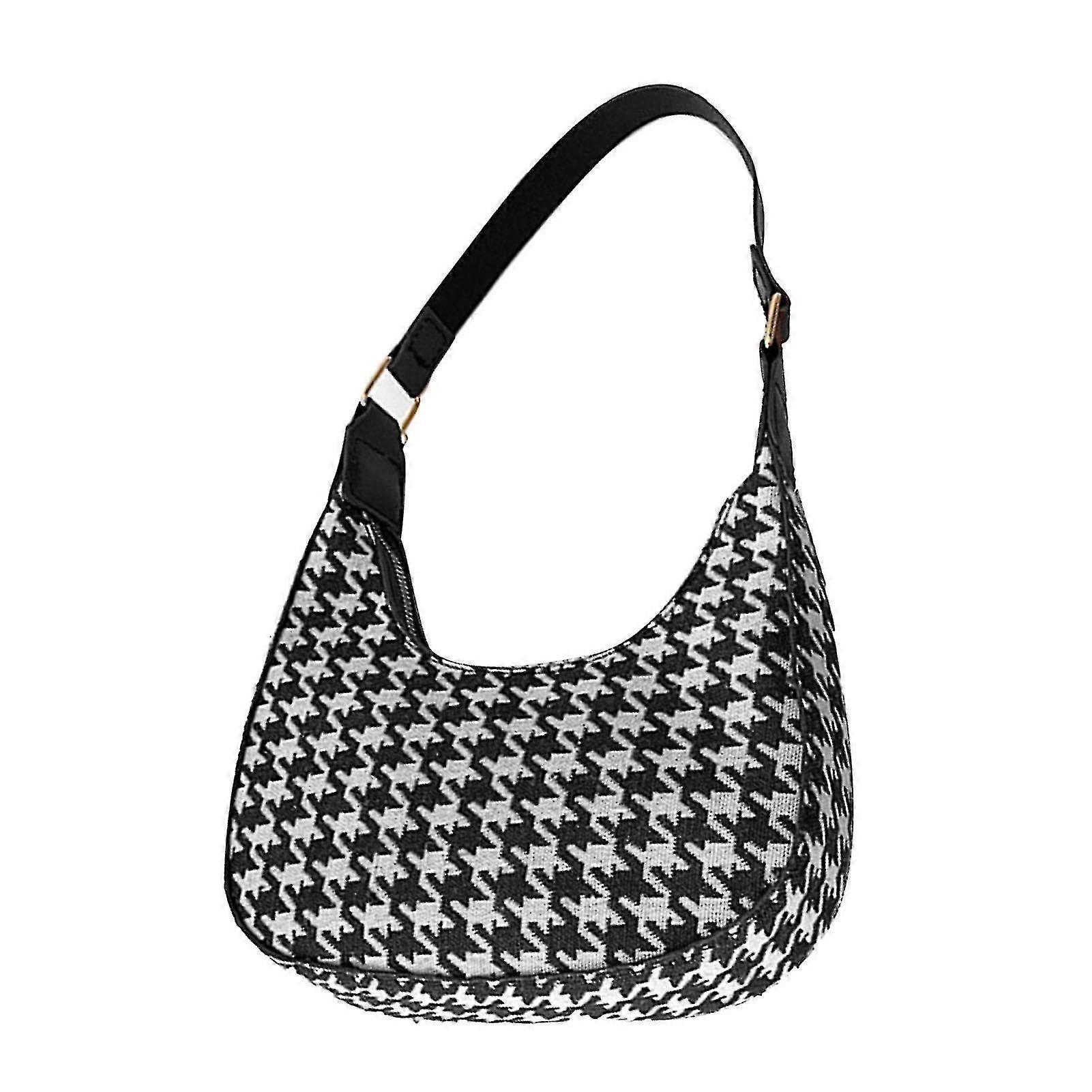 Underarm Bag Elegant Stylish Large Capacity Delicate Half Moon Pattern Handbag With 2 Straps Free Size-Good