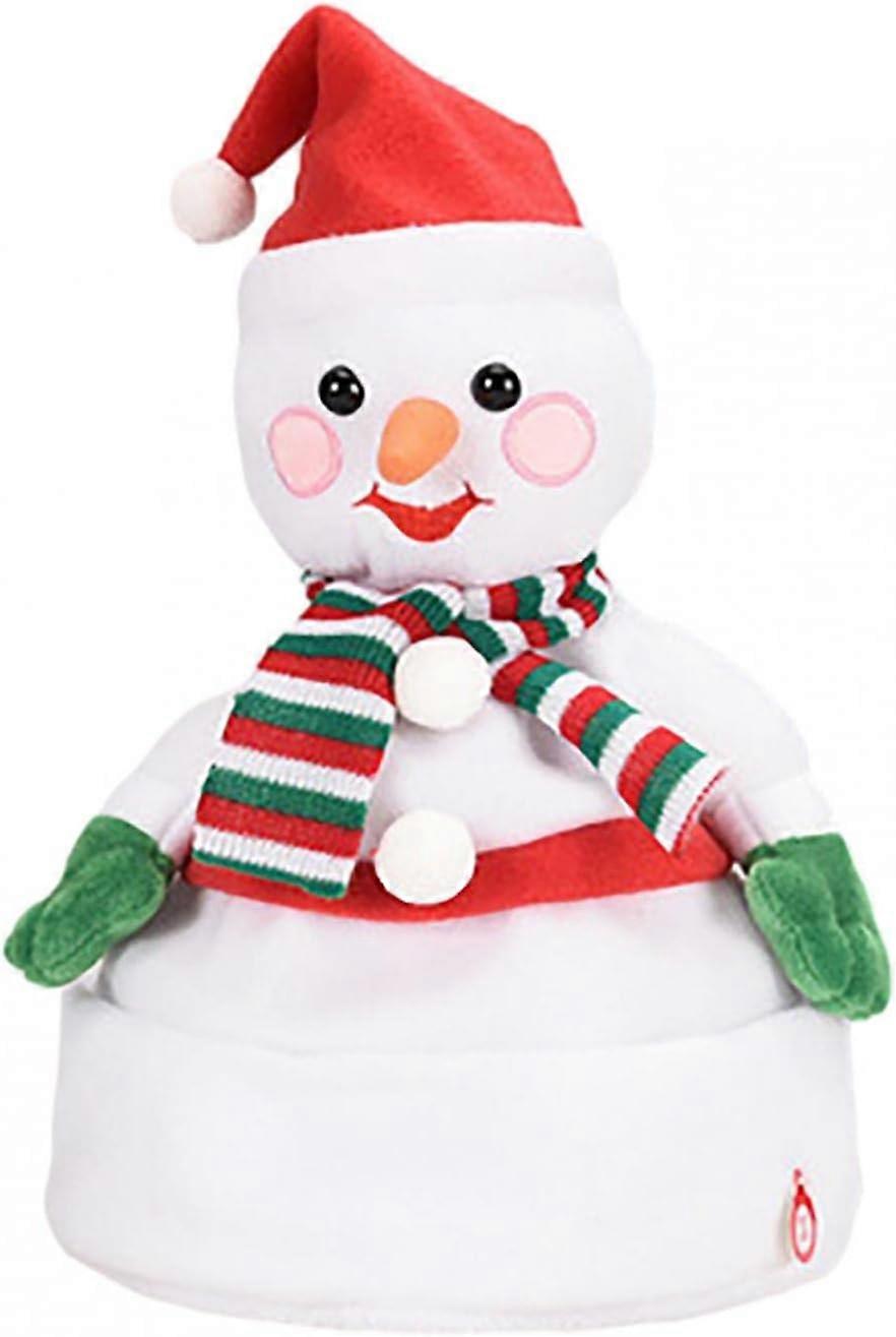 Plush Christmas doll that can dance and sing luminous Santa Claus QDJ