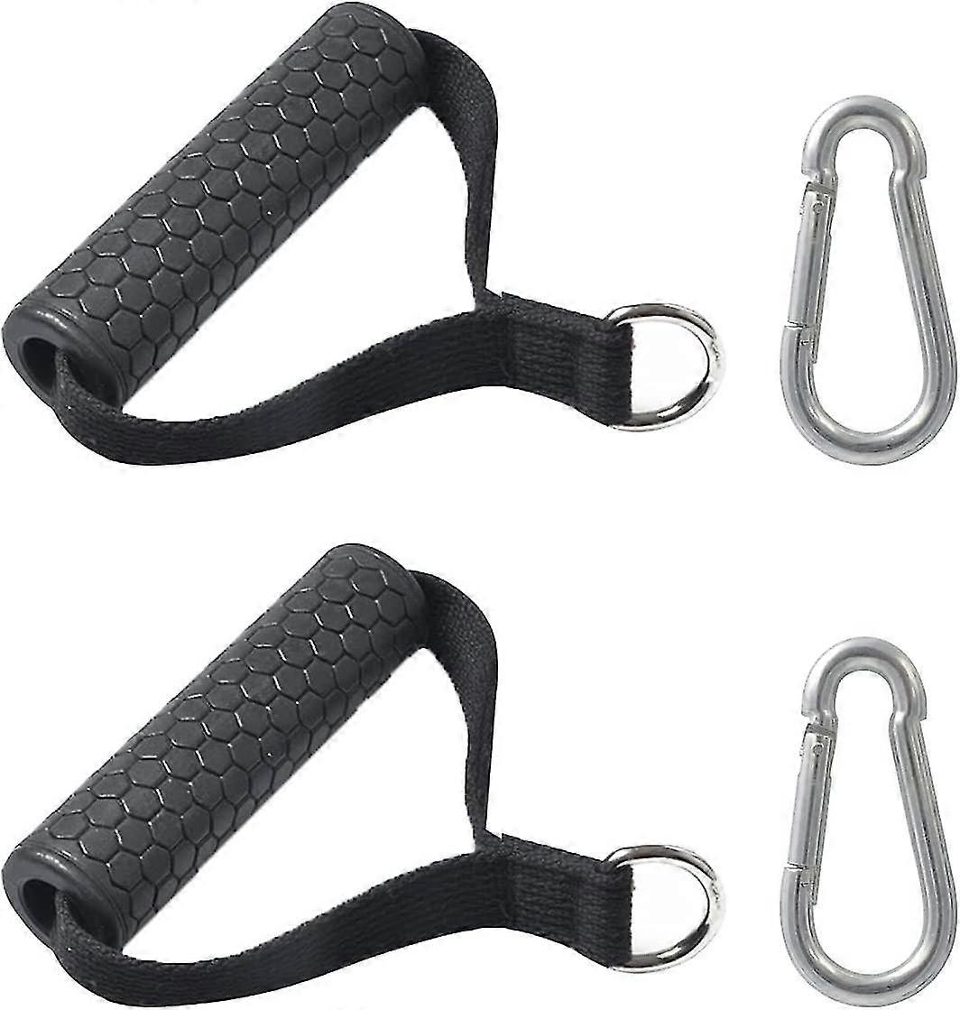 Resistance Bands Handle Heavy Duty Exercise Handles Upgraded Grip Cable Machine Attachments With Solid Abs Cores And 2 Carabiners, Gym Handles For Fit