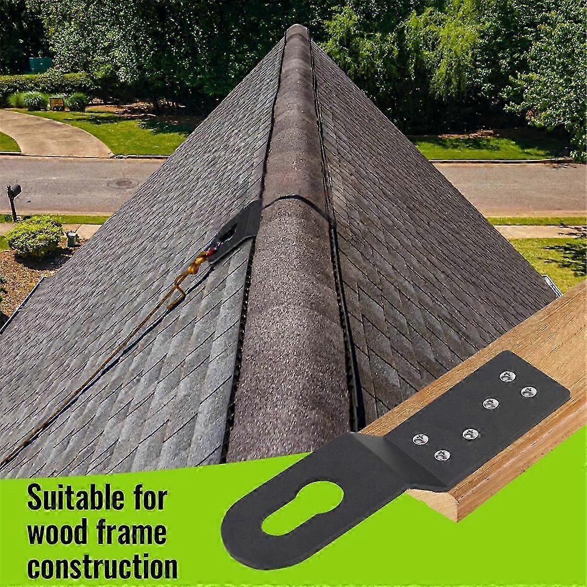 مجموعة من 6 مشبكات تثبيت سقف متينة وخطاف تثبيت سقف محمول ومرساة سقف معدنية للمباني ذات الإطارات الخشبية