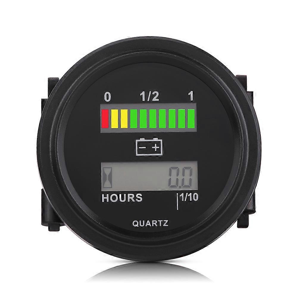 12V/24V/36V/48V/72V LED Digital Battery Indicator Gauge with Hour Meter for Golf Cart