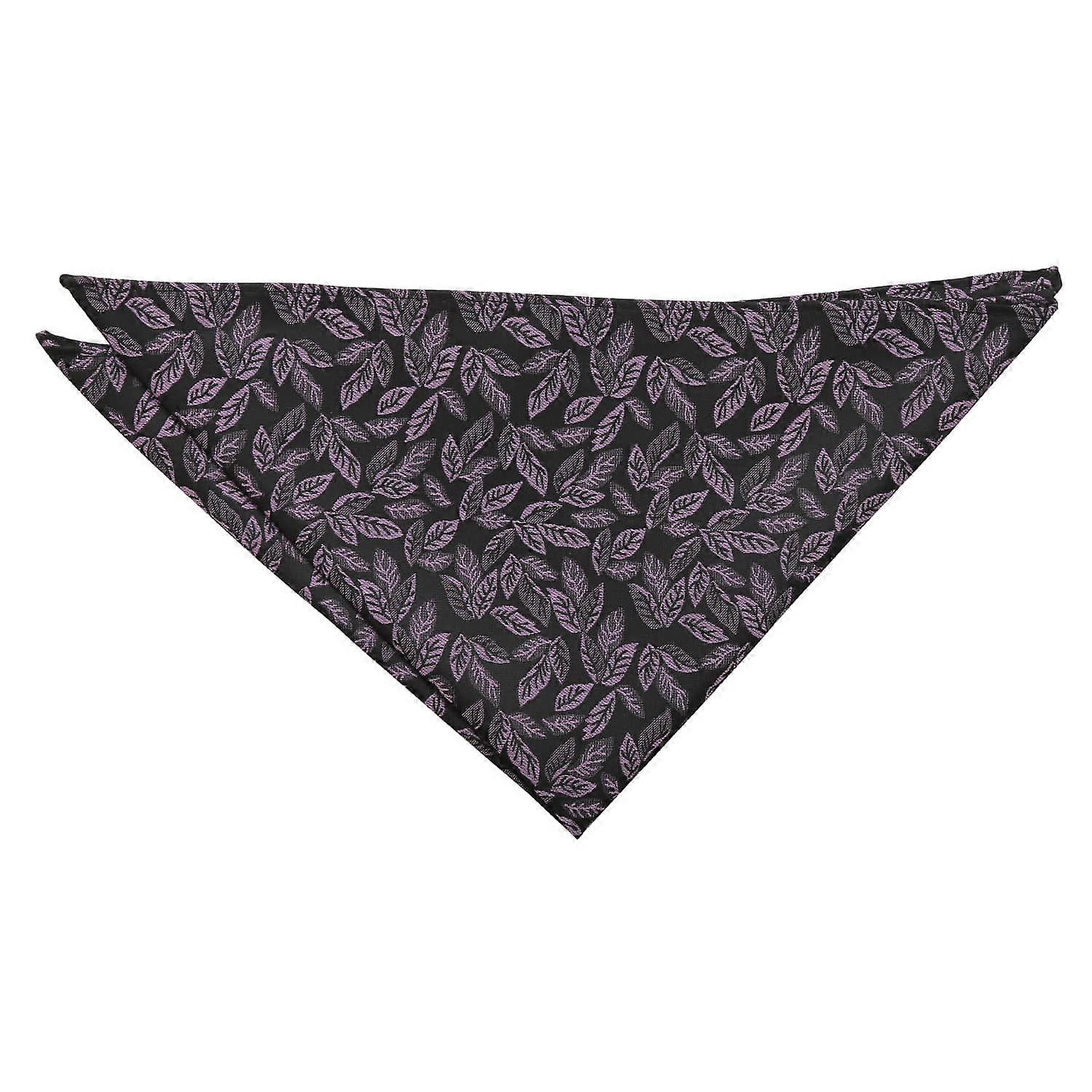 Black And Lilac Willow Pocket Square