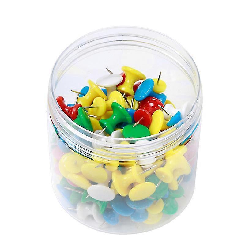 100pcs Per Can Practical Cork Nails Multi-Colored Pushpins Painting Use Pin Map Tacks