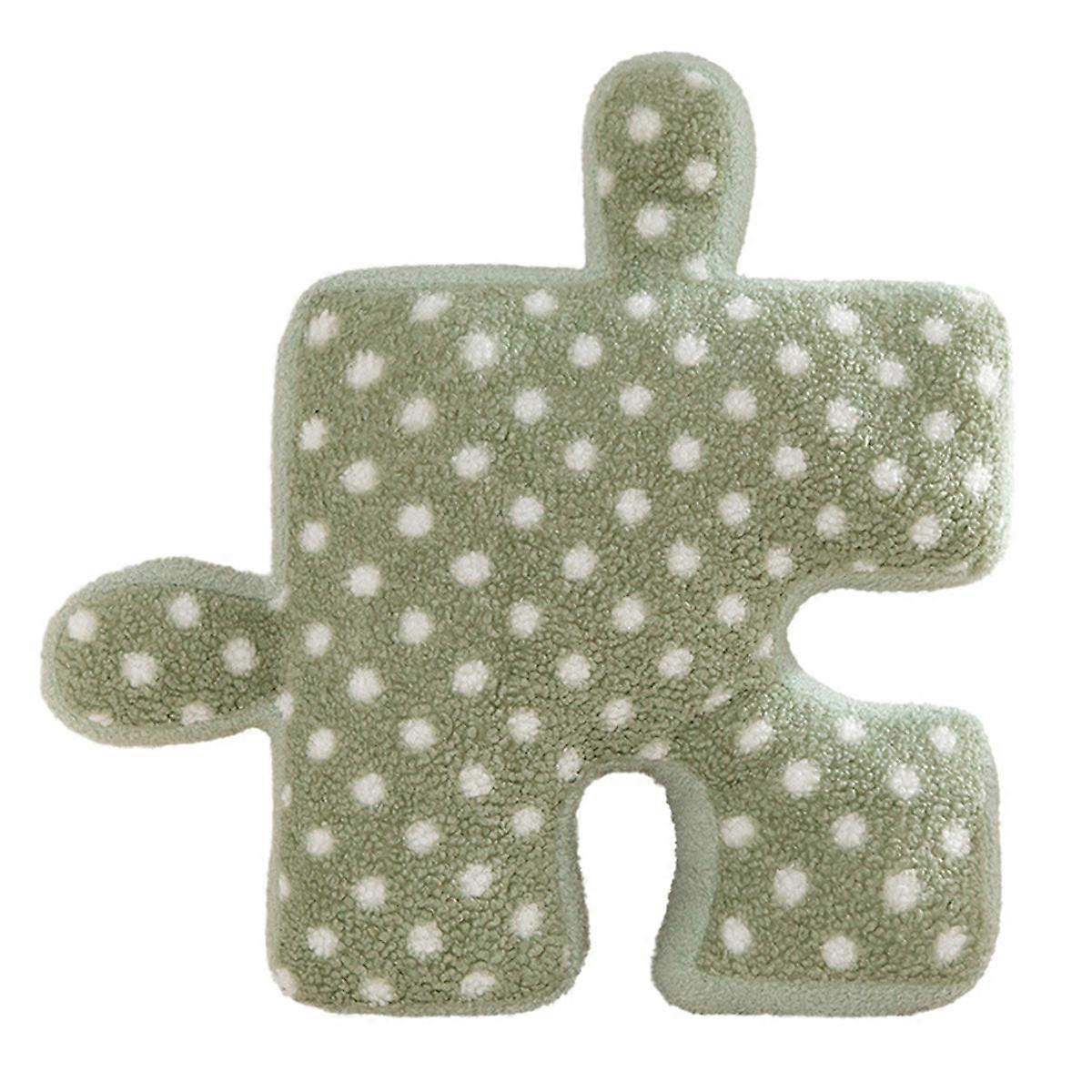 Irregular Puzzle Cushions, Polka Dot Pillows, Plush Pillows That Can Be Used for Games, Sofa Bed Decorations Green