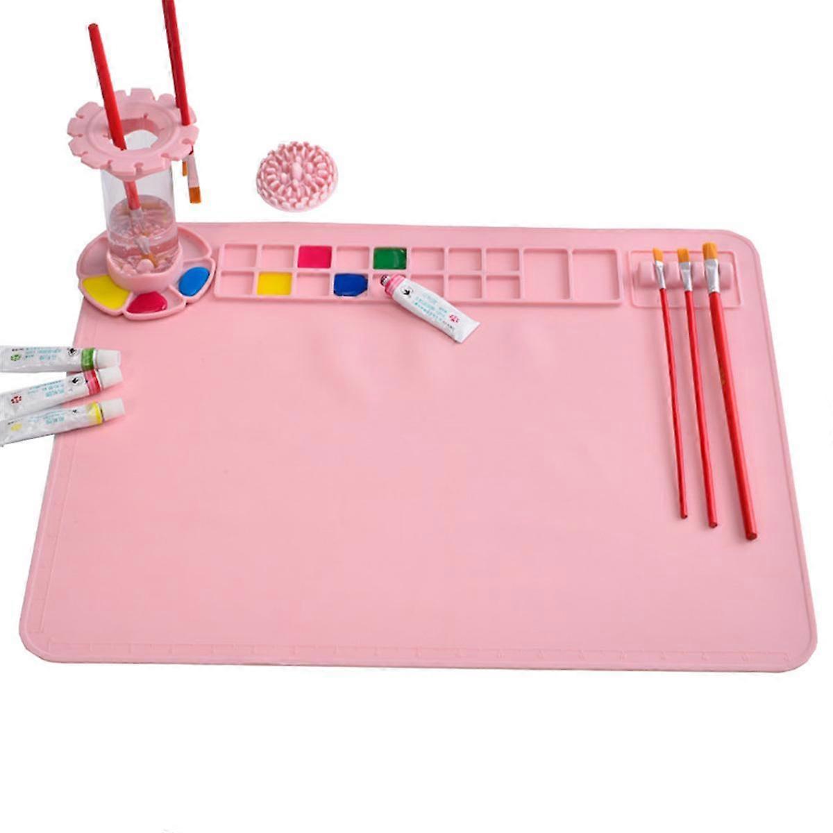 Washable Silicone Craft Graffiti Painting Mat DIY Silicone Painting Scrubbable Pigment Palette Pain