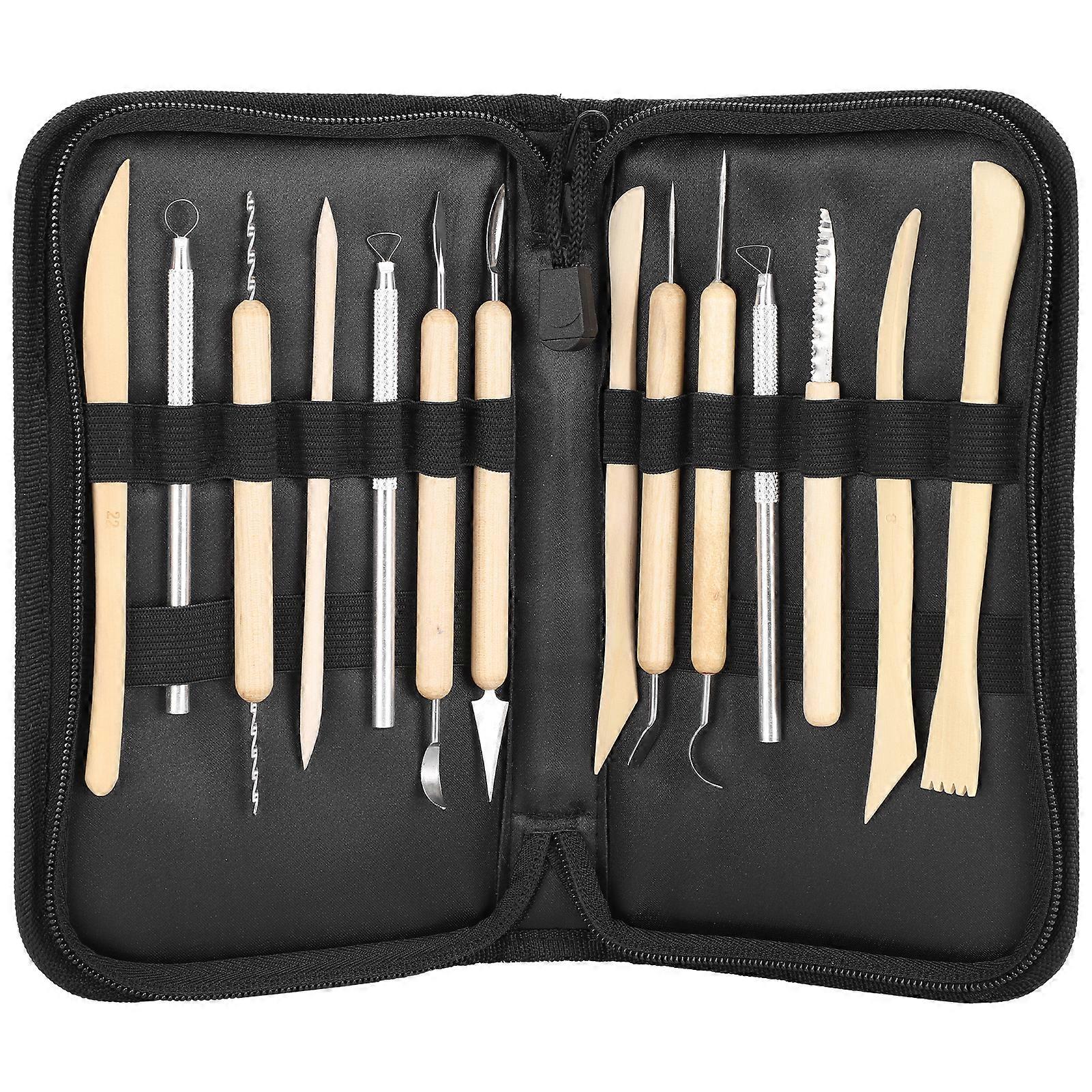 14Pcs Sculpture Tools Set Trimming Knife HandMade Clay Art Craft Modelling Carving