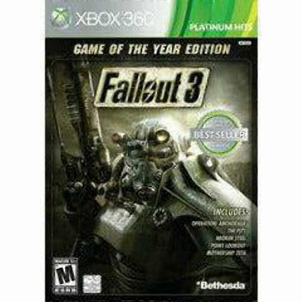 Fallout 3 Game of the Year Edition Xbox 360 Game (Platinum Hits)